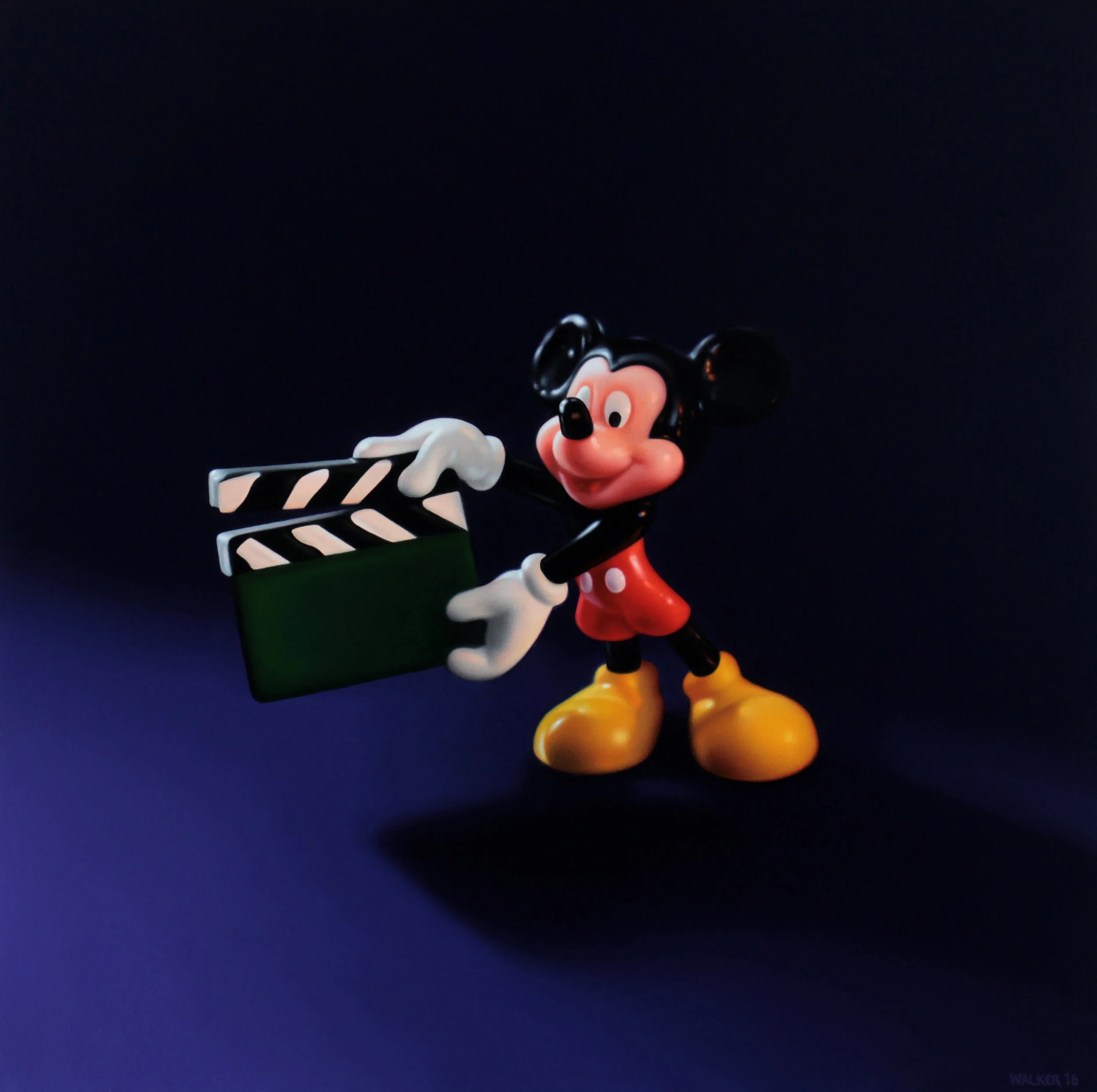 Mickey Mouse. Oil on panel.