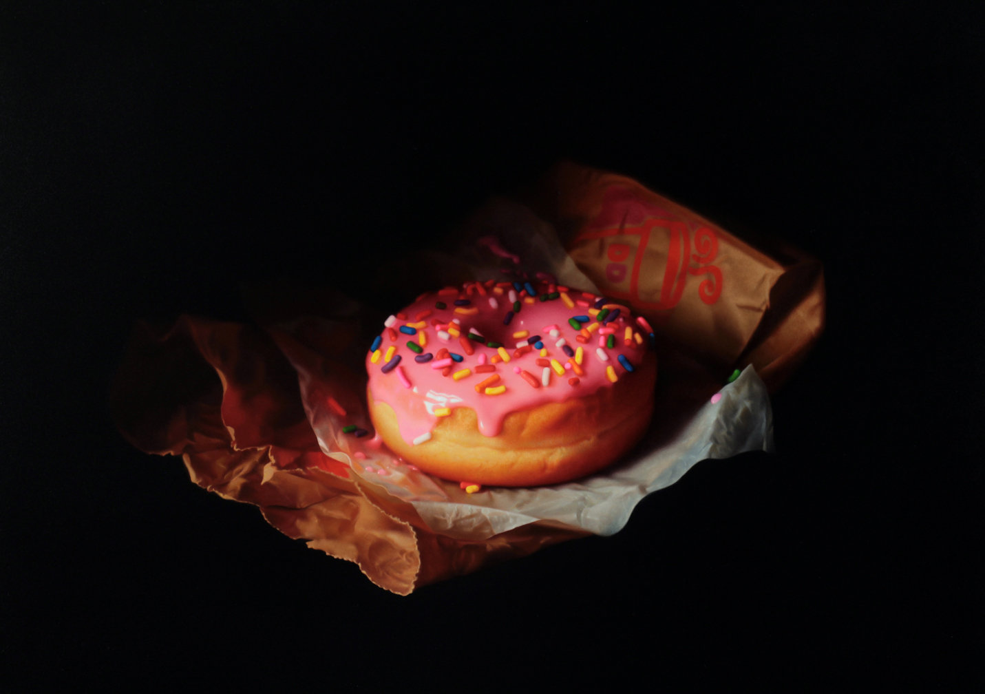  Dunkin Donut. Oil on panel. 2017. 