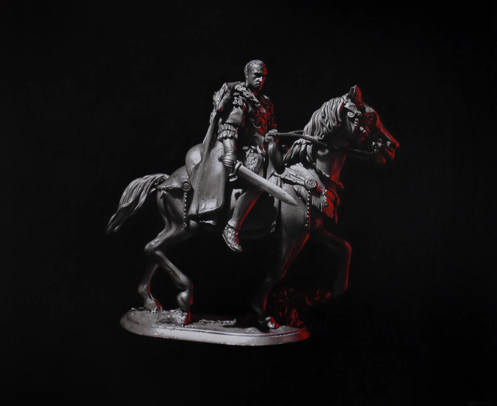 Silver Horseman 1. Pencil & Acrylic on board. 2018