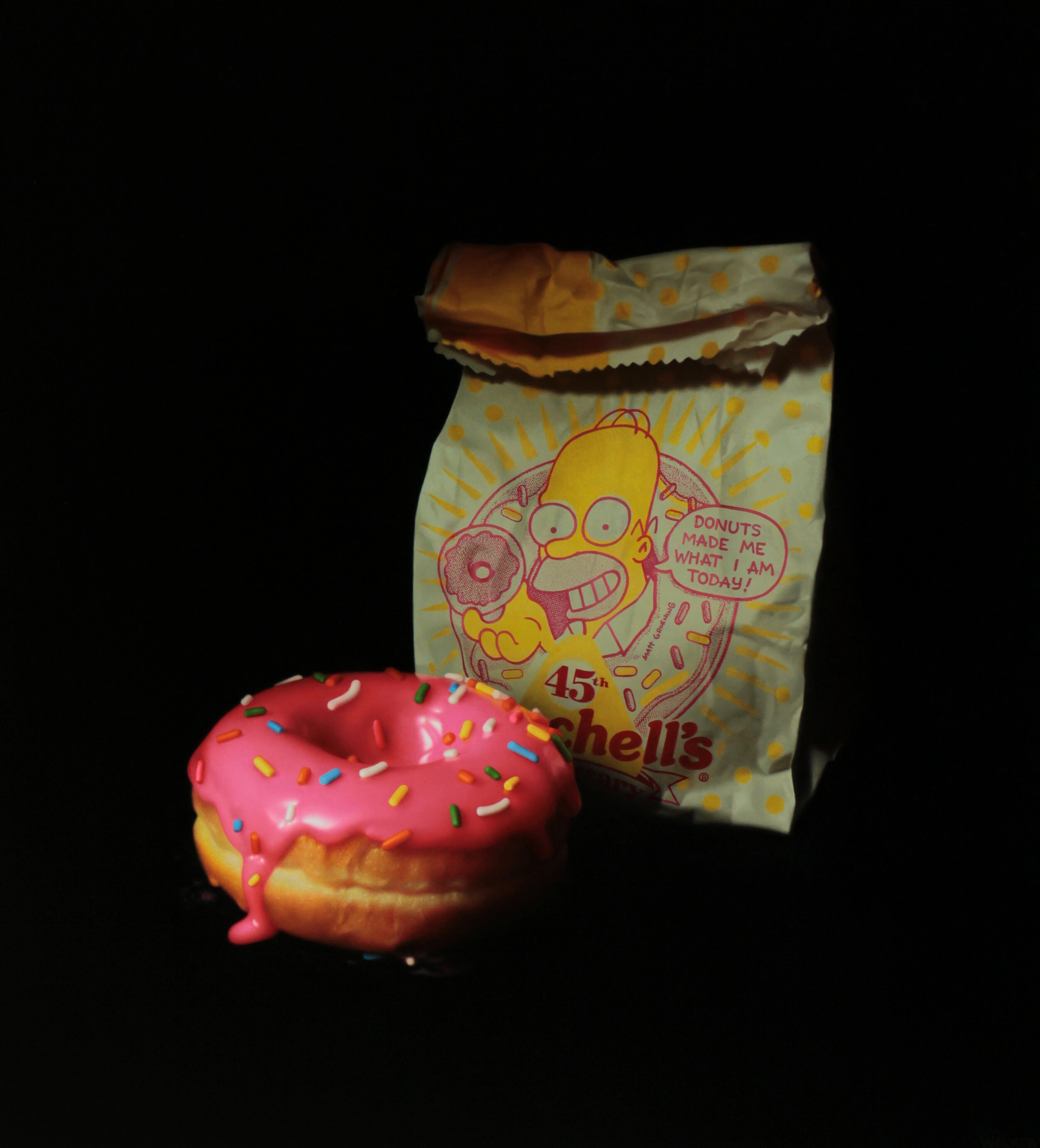 Homer Simpson Donut and bag.