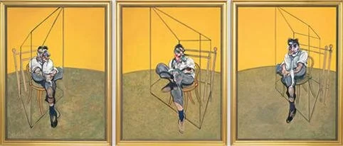 “Three Studies of Lucian Freud” Francis Bacon, 1969
