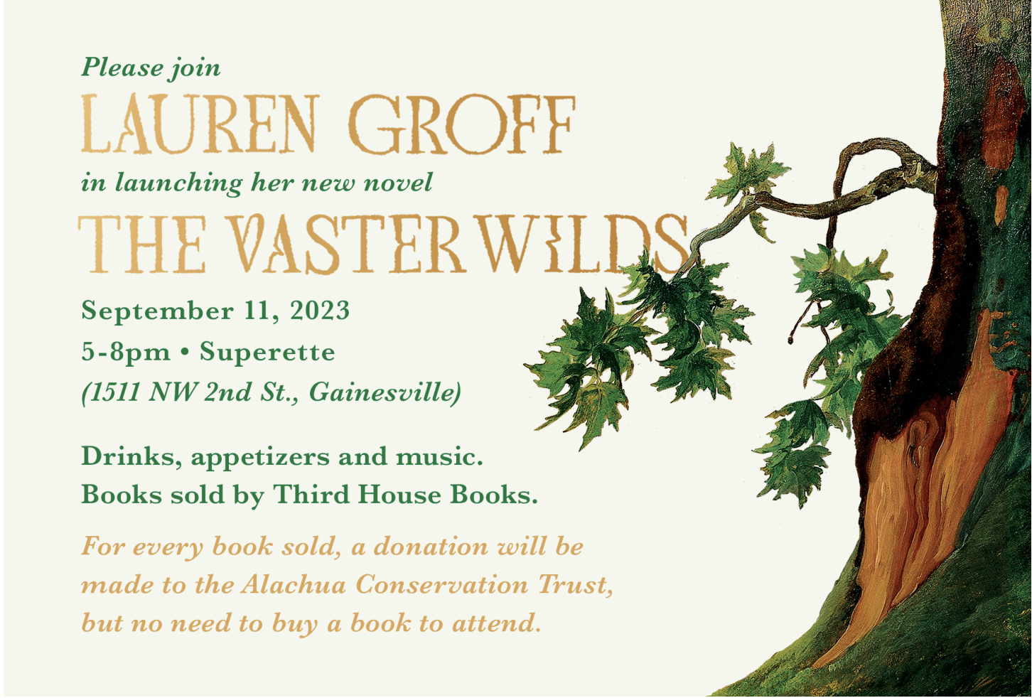 Book Launch: Lauren Groff's The Vaster Wilds