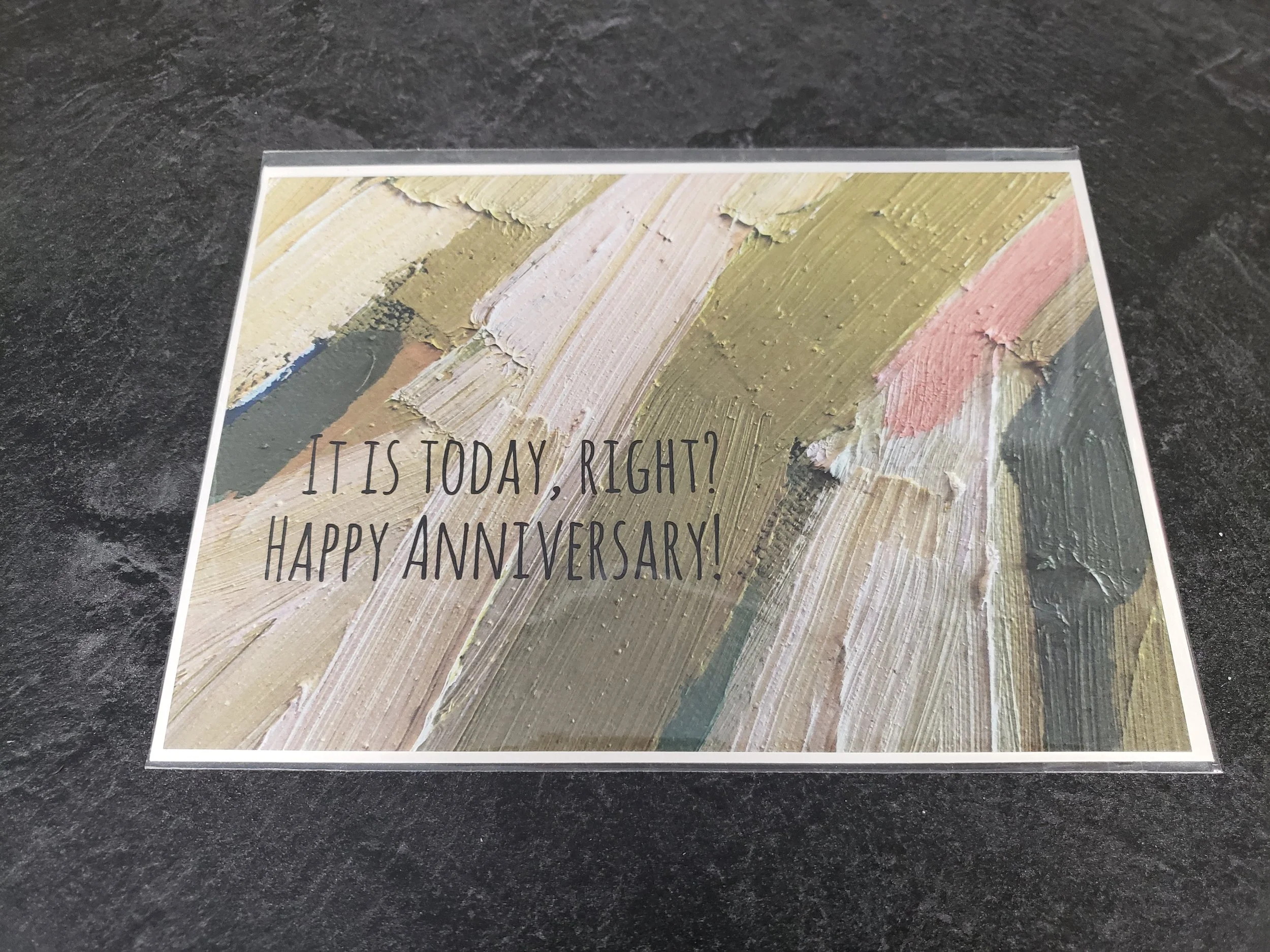 It is today, right? Happy Anniversary!