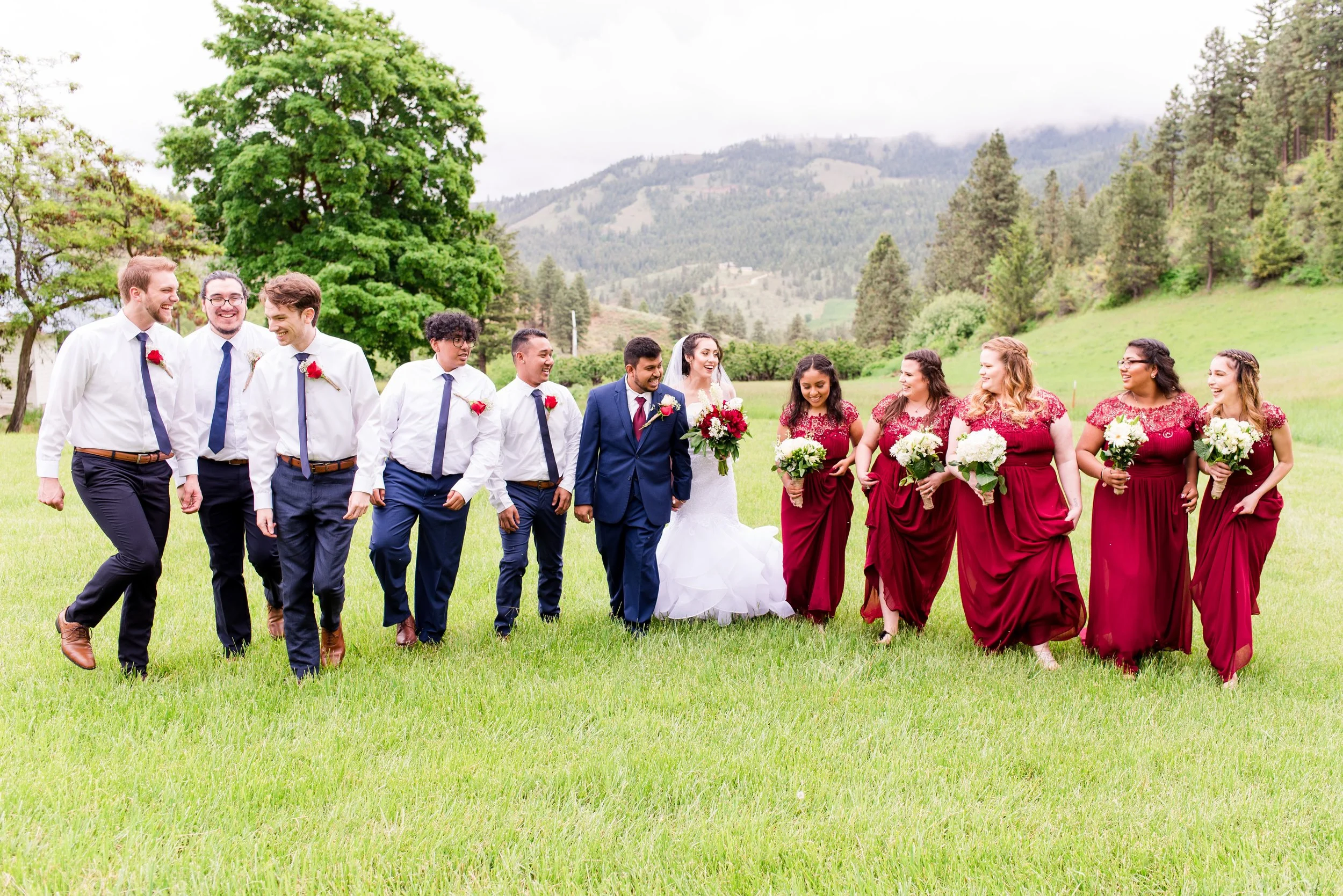 Bridal Party Photos - Wenatchee, WA Hampton Hideaway White Barn Wedding - Wenatchee, Washington Wedding Photographer - Morgan Tayler Photo & Design - Tri Cities, WA Wedding Photographer