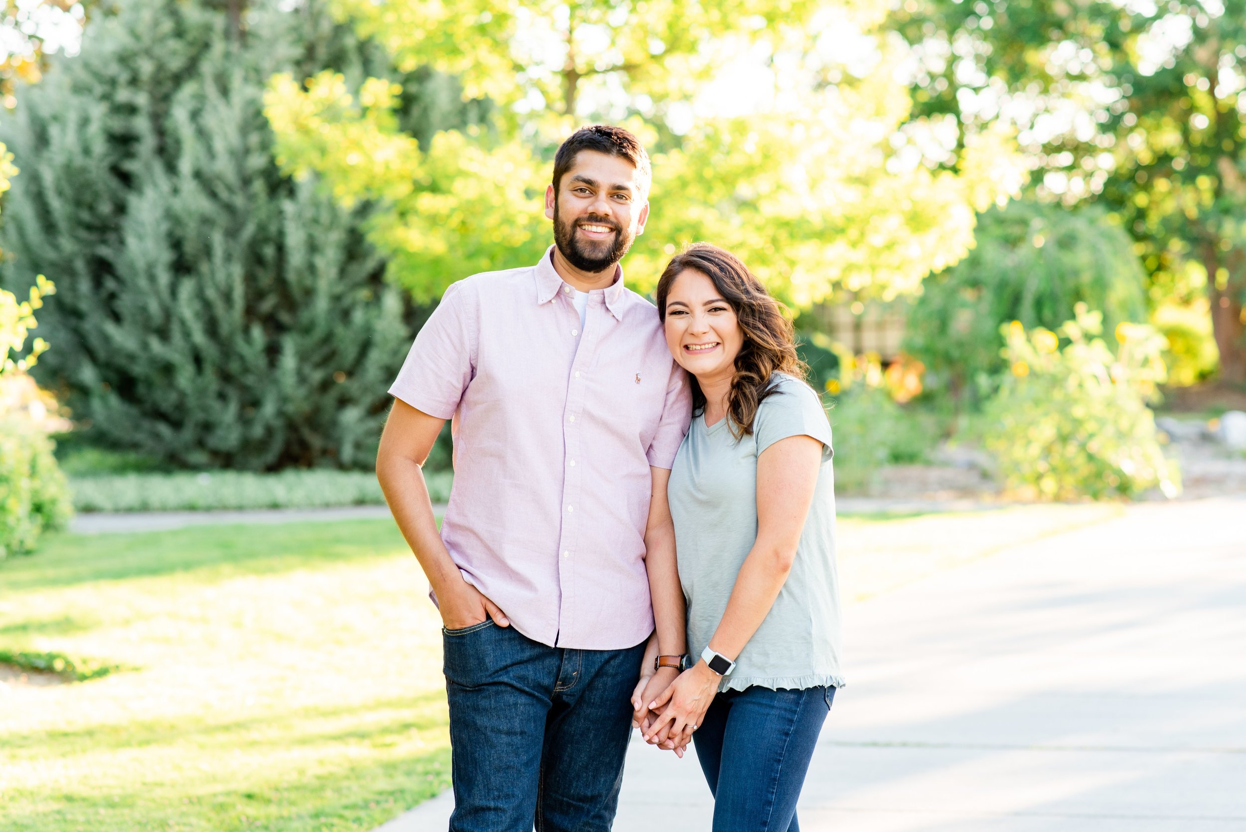 Kennewick Garden Engagement Photos - Morgan Tayler Photo & Design - Tri Cities Washington Engagement Photographer - Tri Cities Wedding Photographer - What to Wear Engagement Pose