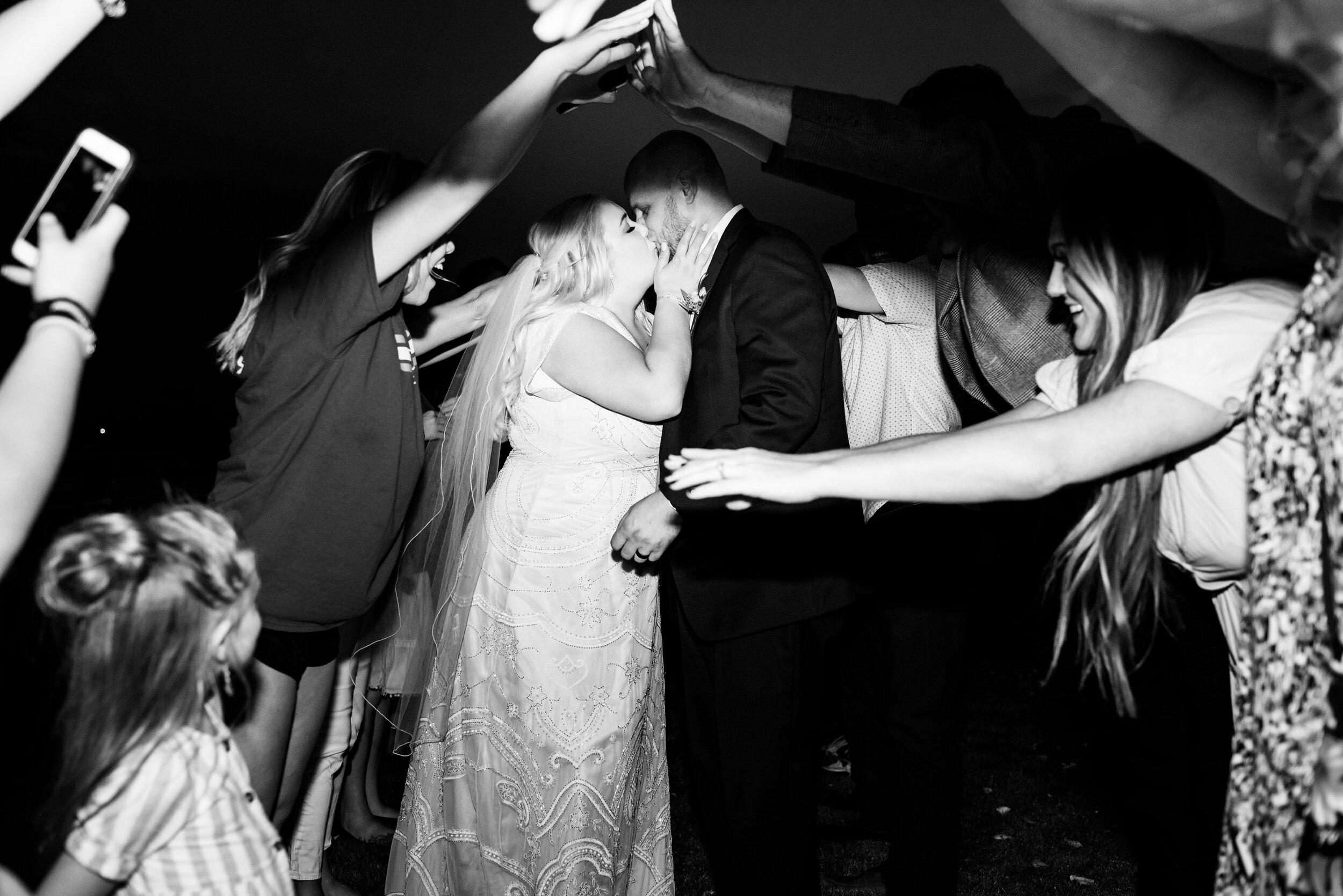 Bride & Groom Exit Tunnel - Tri Cities Wedding Photographer - Morgan Tayler Photo & Design - Tri Cities Washington Backyard Wedding