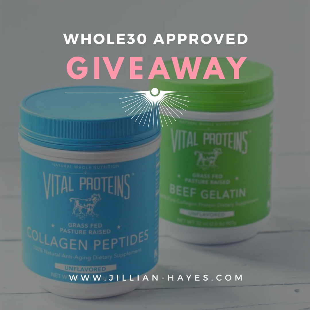 GIVEAWAY!  VITAL PROTEINS COLLAGEN PEPTIDES WHOLE30 APPROVED