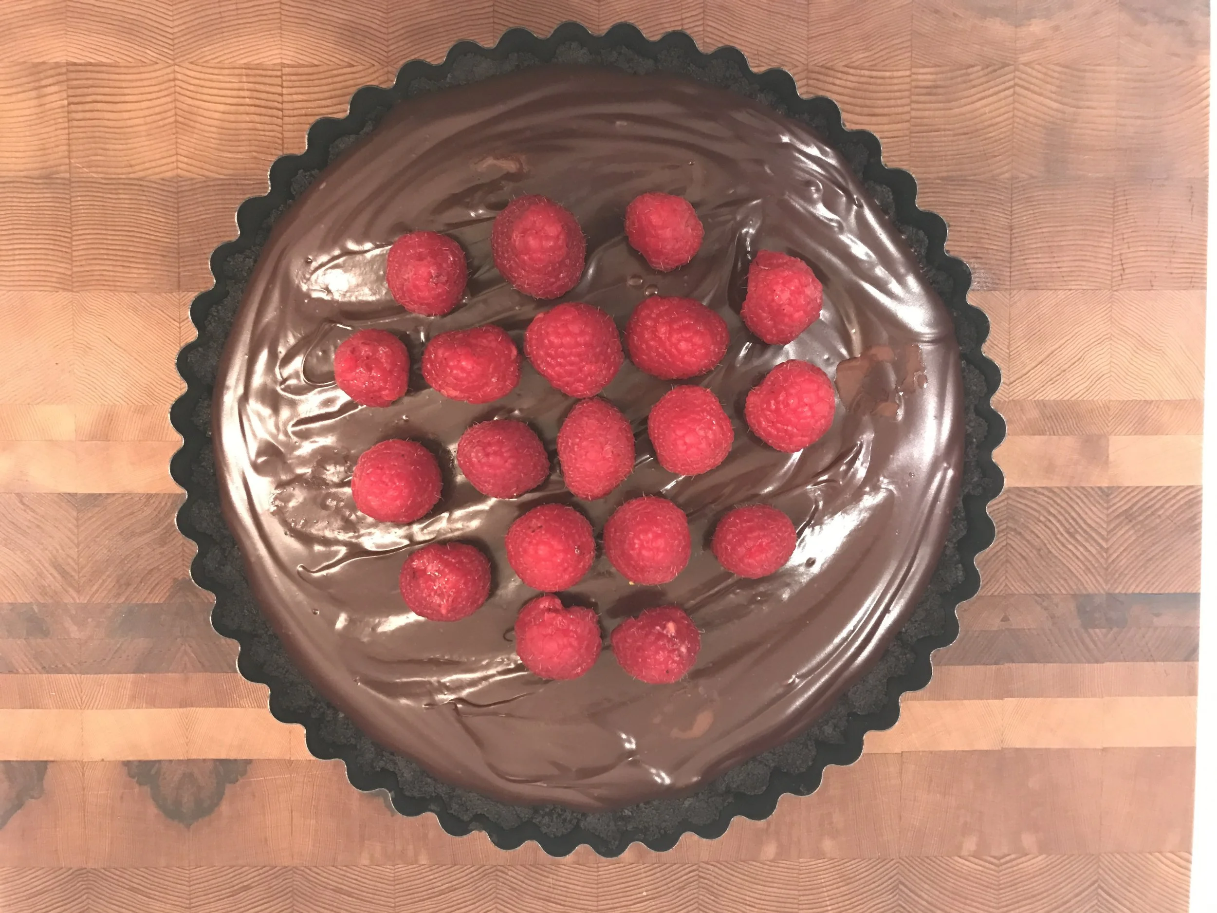 Chocolate raspberry tart