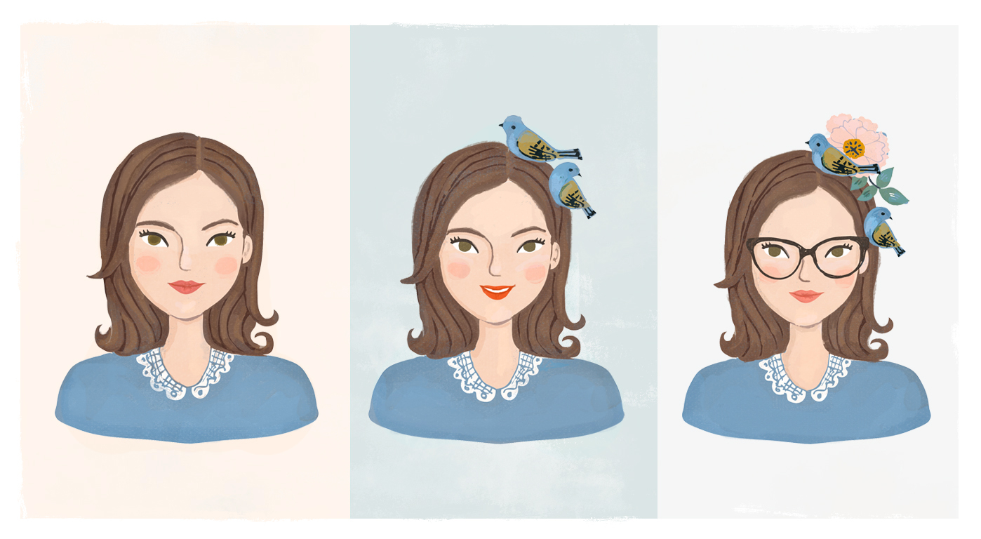 Custom portrait of the shop owner Neva.