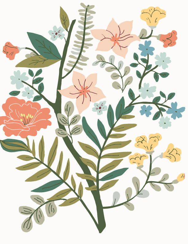 Series of floral posters for Not On The High Street shop.