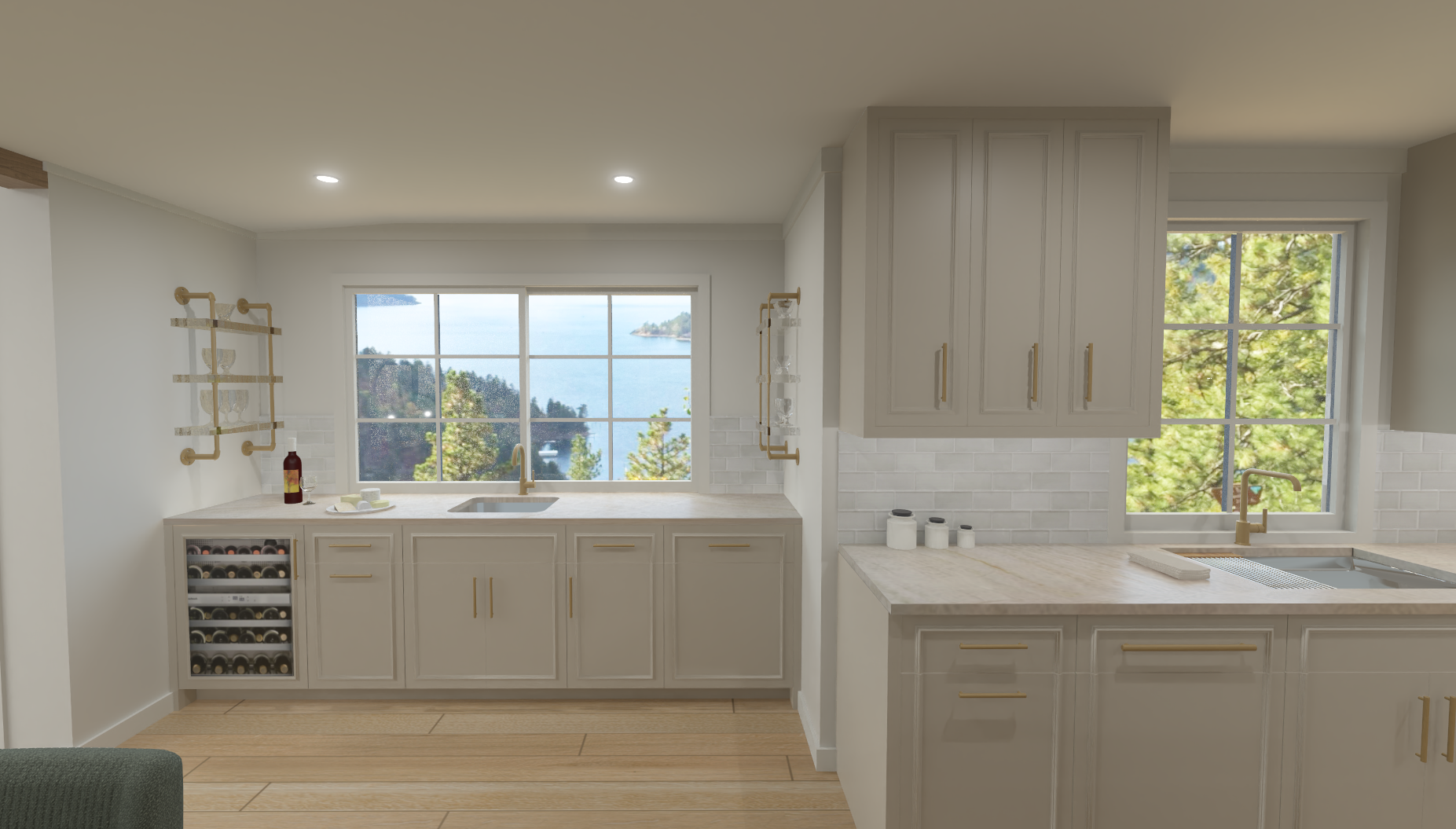 Taupe Kitchen 3d rendering green accents2.png