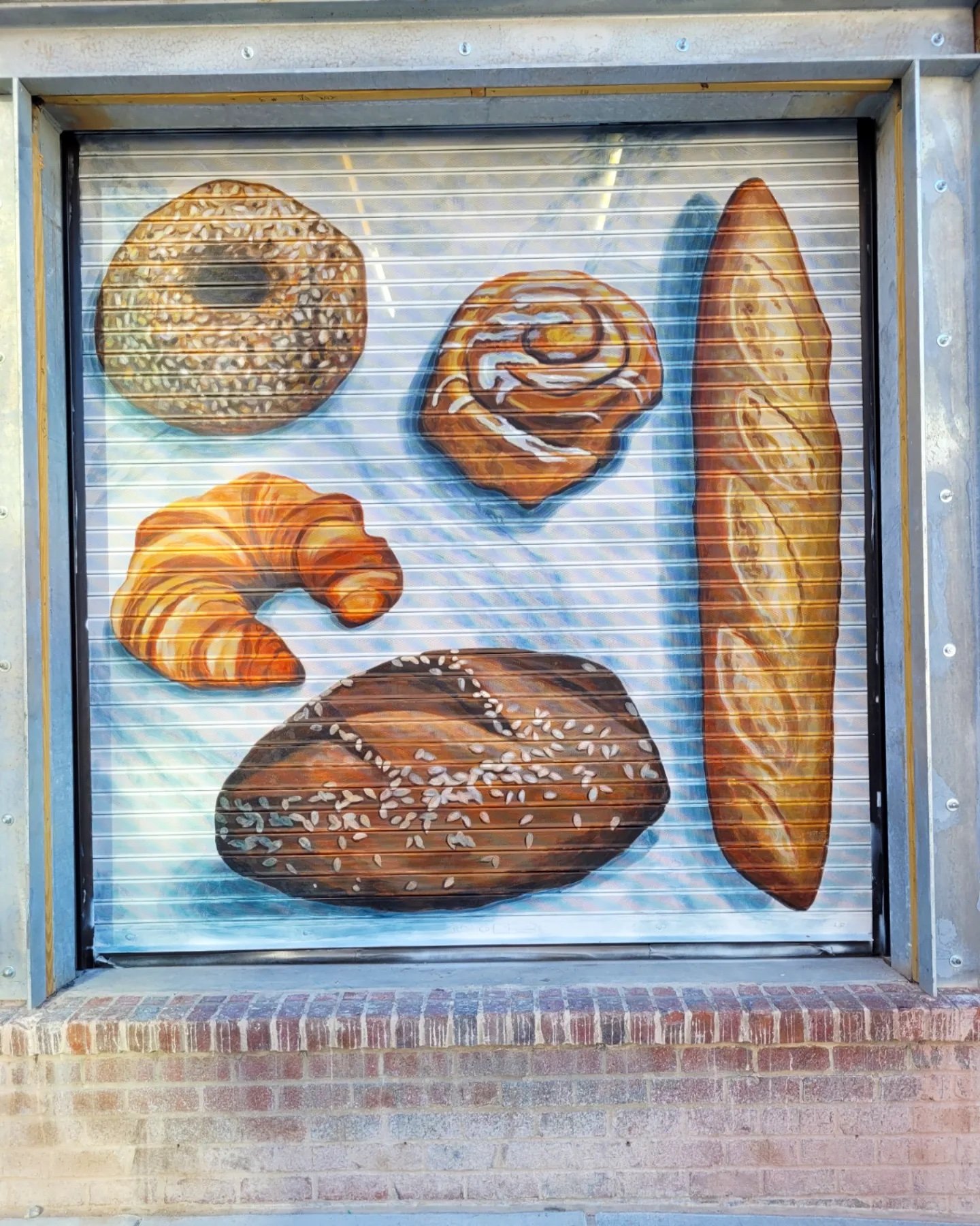 Kneads Bakeshop Mural, right door