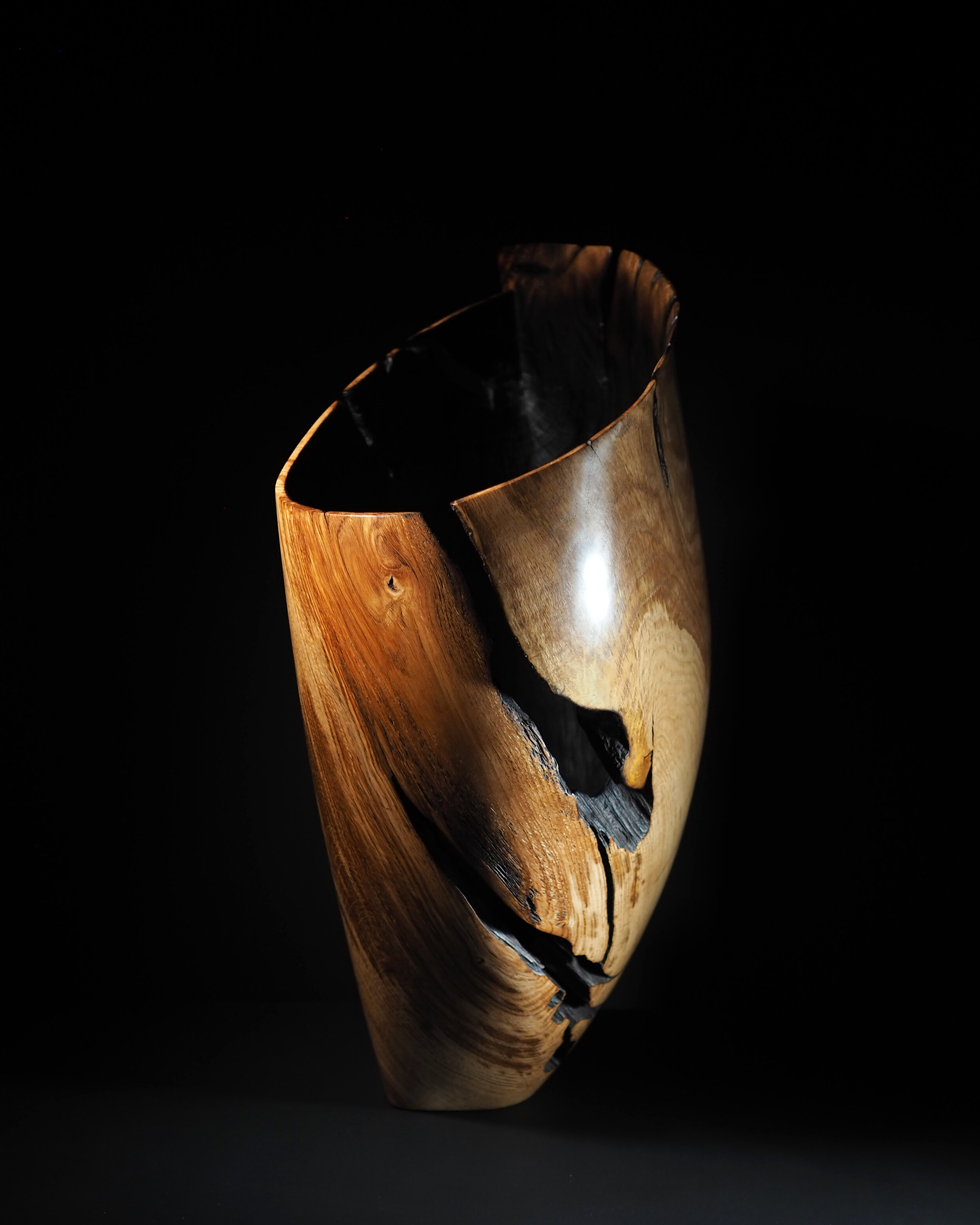 Flamed Oak Vessel