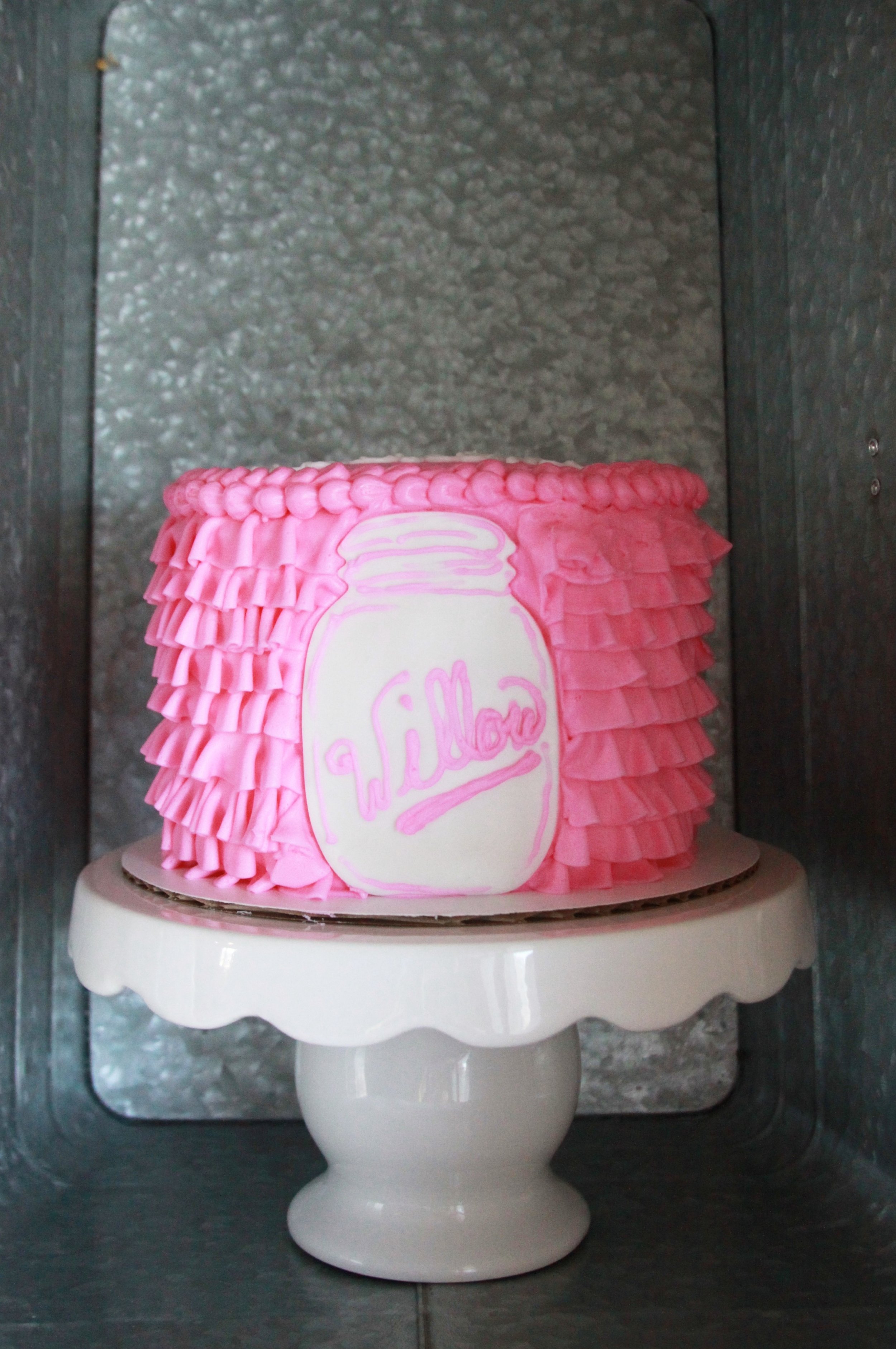 mason jar baby shower cake
