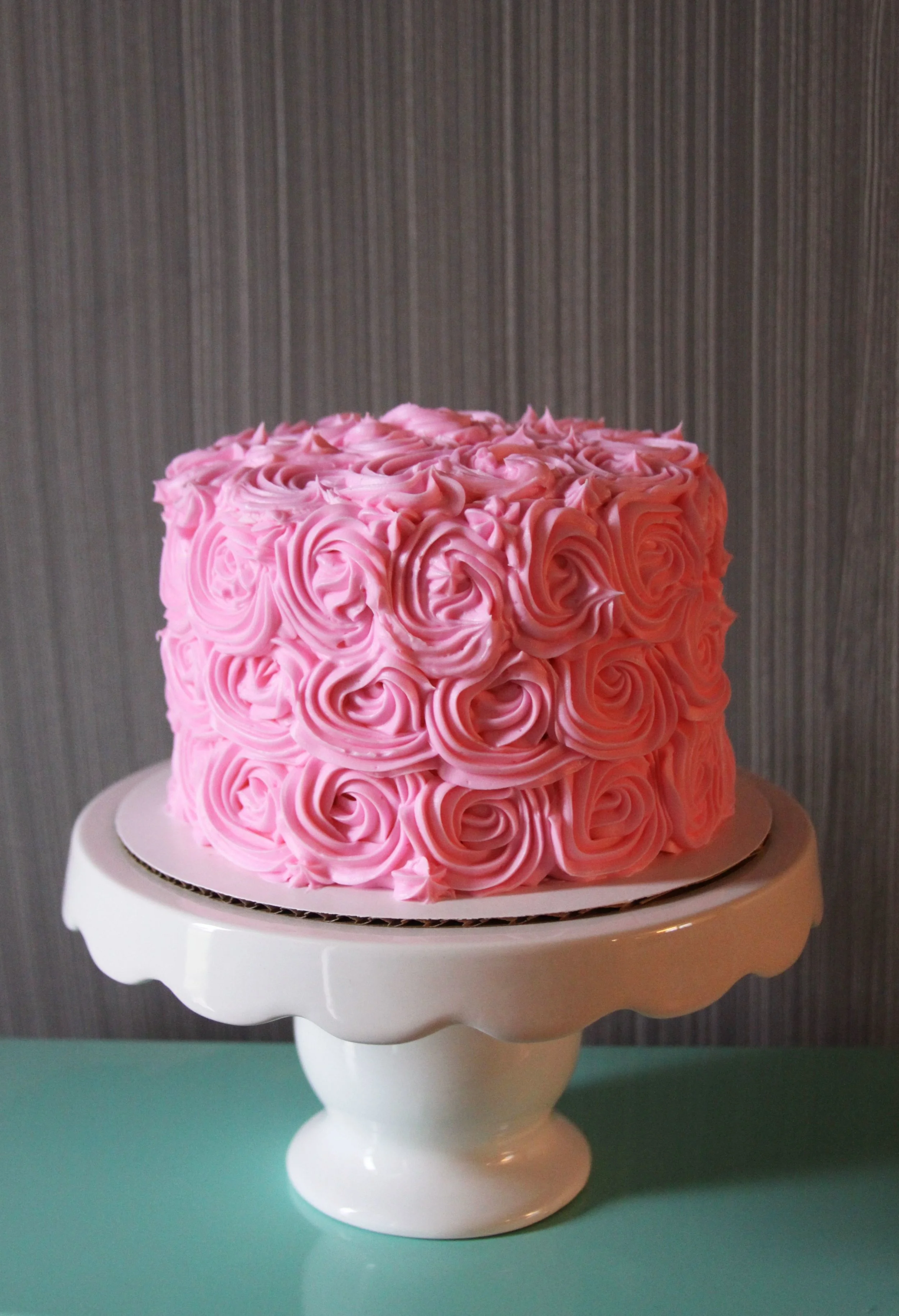 swirl baby shower cake