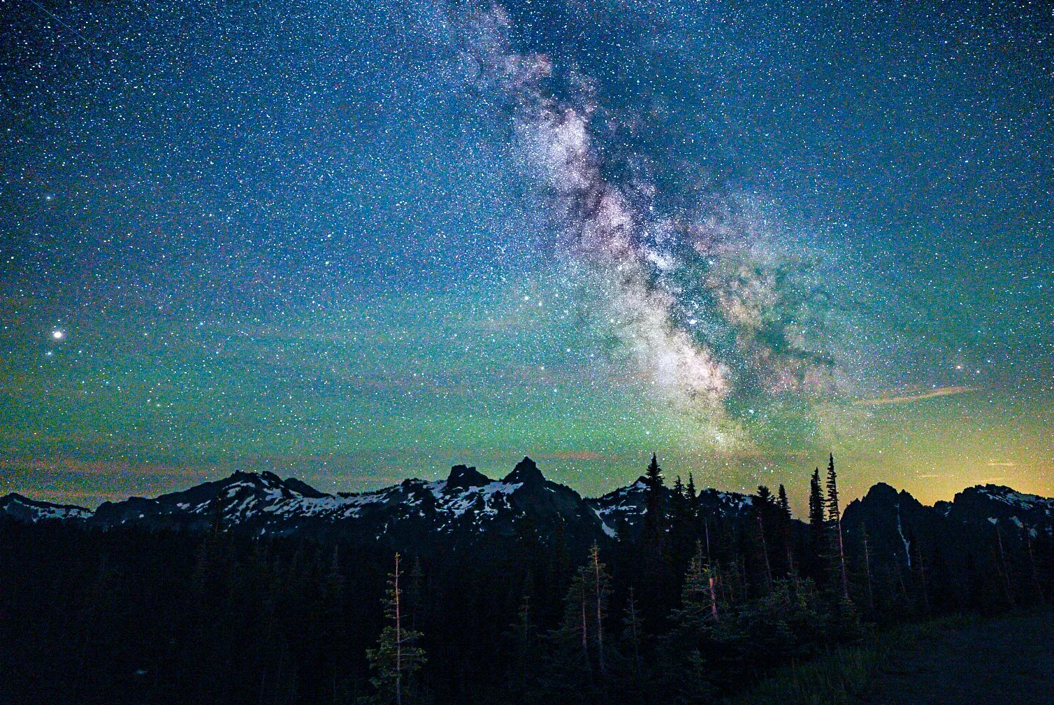 Pinnacle Peak with Milky Way