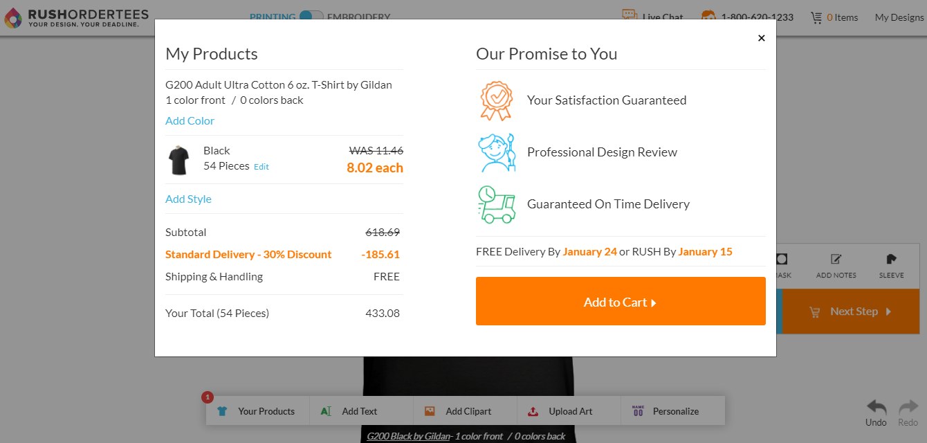 Men's Tee Shirt Pricing