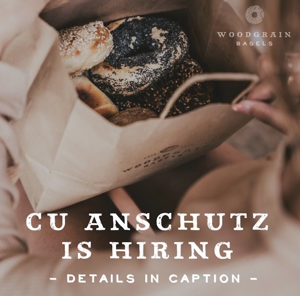 Our CU Anschutz shop is hiring a full-time front of house experienced front of House staffer. Weekdays from 7am to 3Pm! DM us for all of the info :)