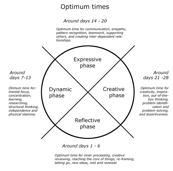 Diagram from 'The Optimized Woman' written by Miranda Gray.