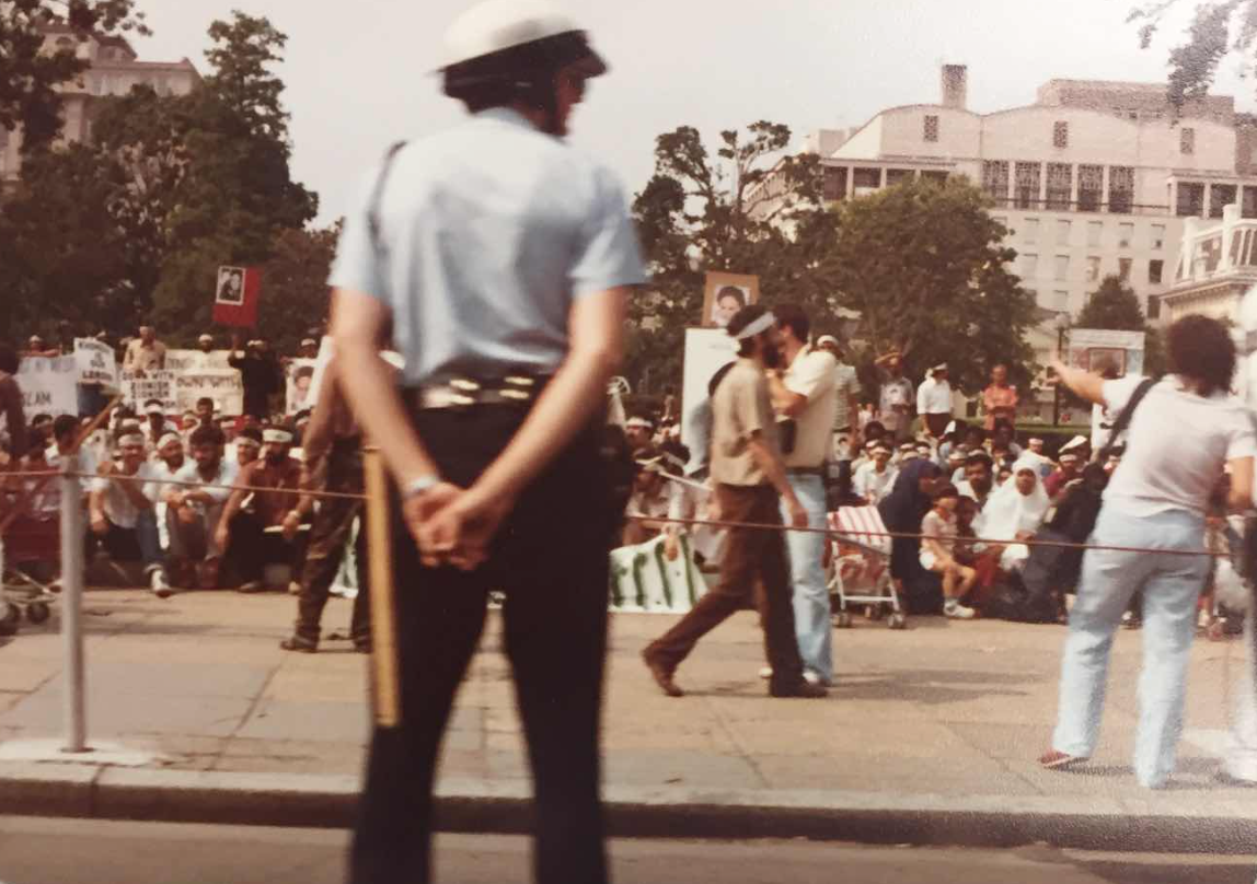 Pro-Khomeini Protest Photograph, July 1982, Iran Freedom Foundation Records, Box 17, Hoover Institution Archives.