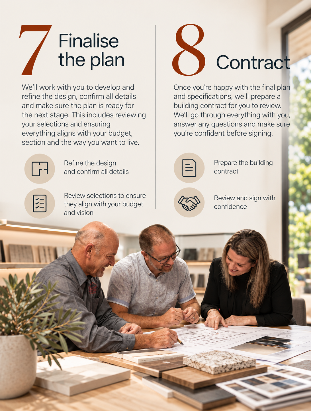 design and build flor finalise the plan