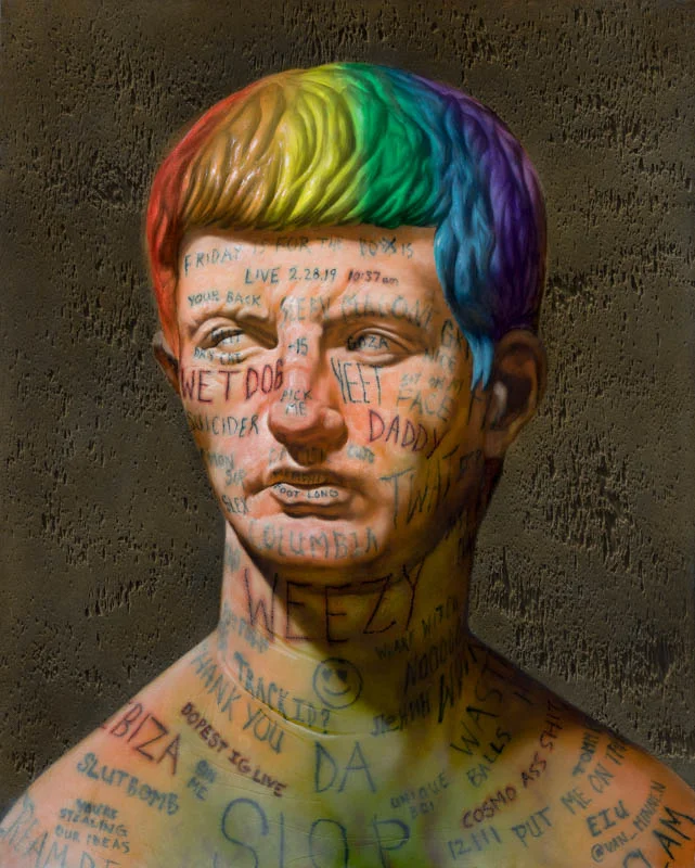Little Man with Live Instagram Video Comment Tattoos