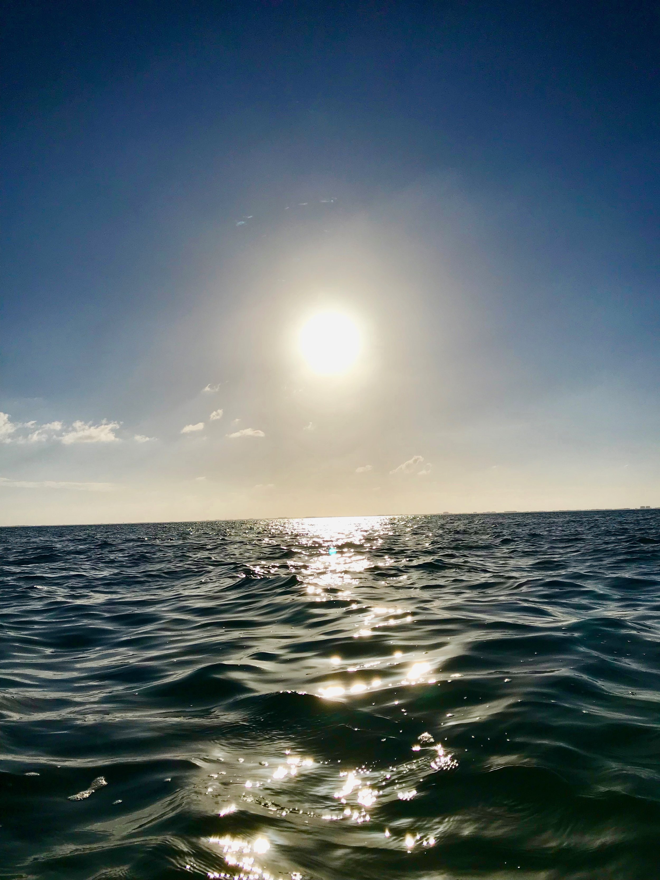 Watching the sunset from the water