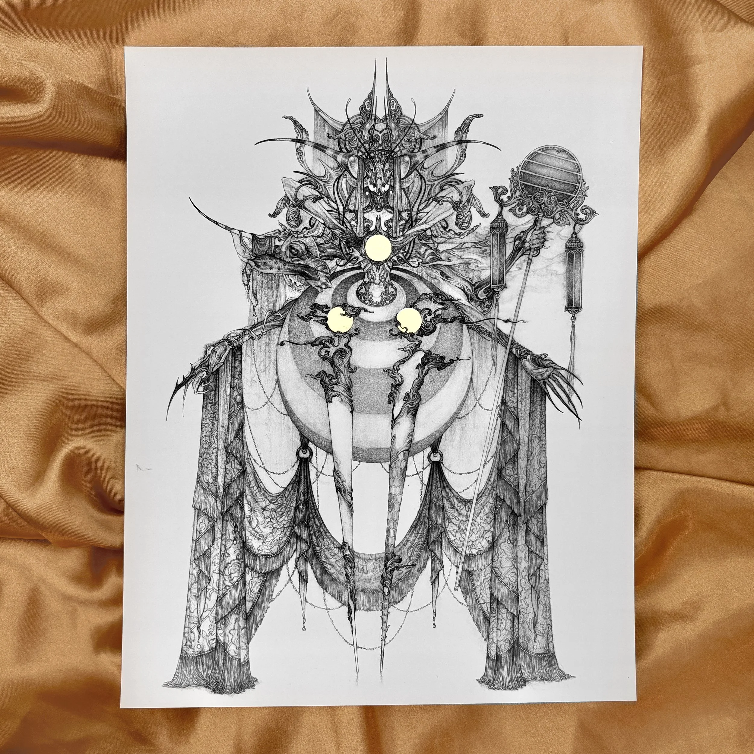 Hollow Queen - Large Gold Foil Print
