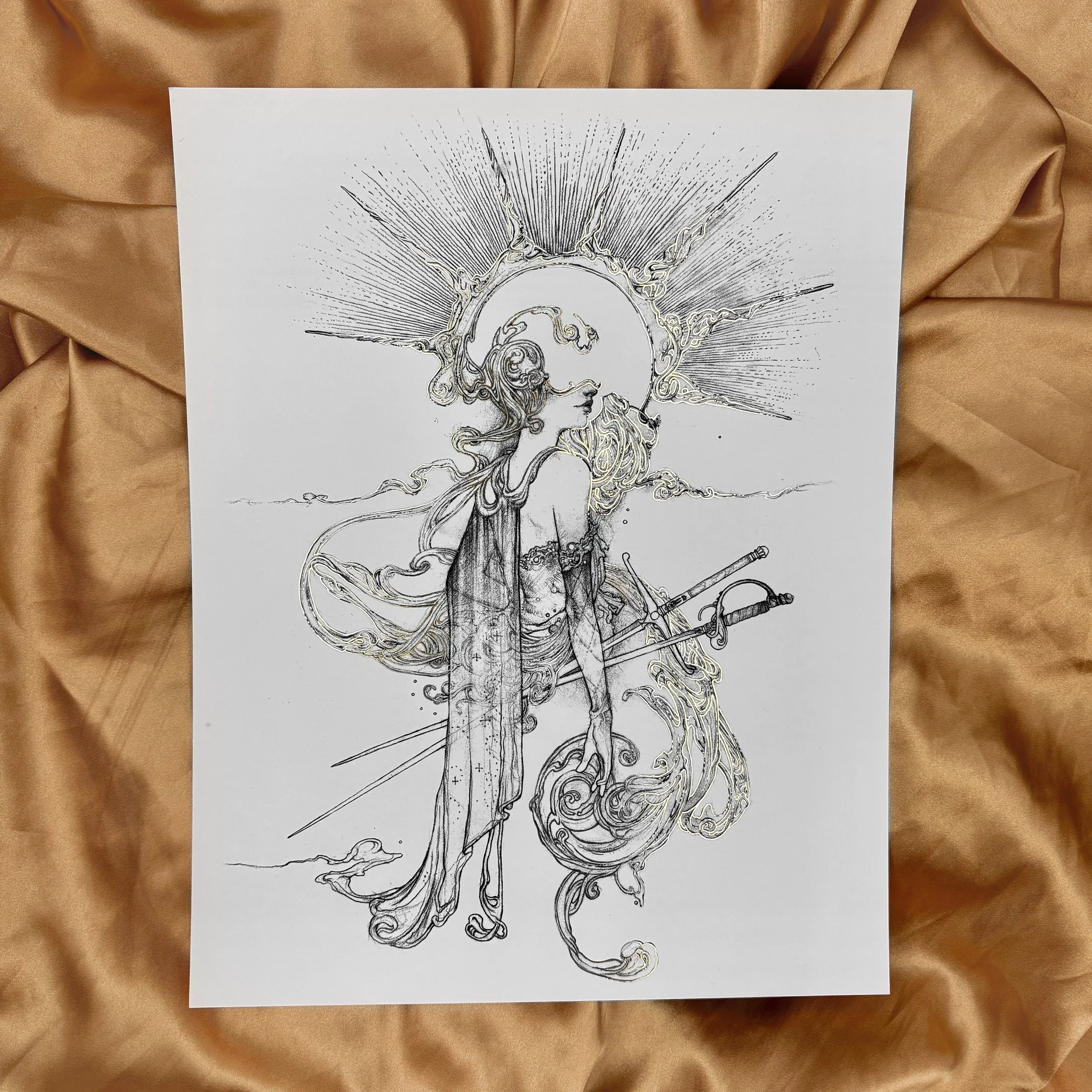 Blind Confidence - Large Gold Foil Print