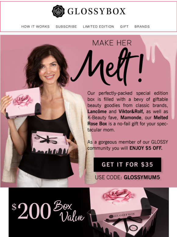 First pre-sale email blast with a discount for subscribers only.