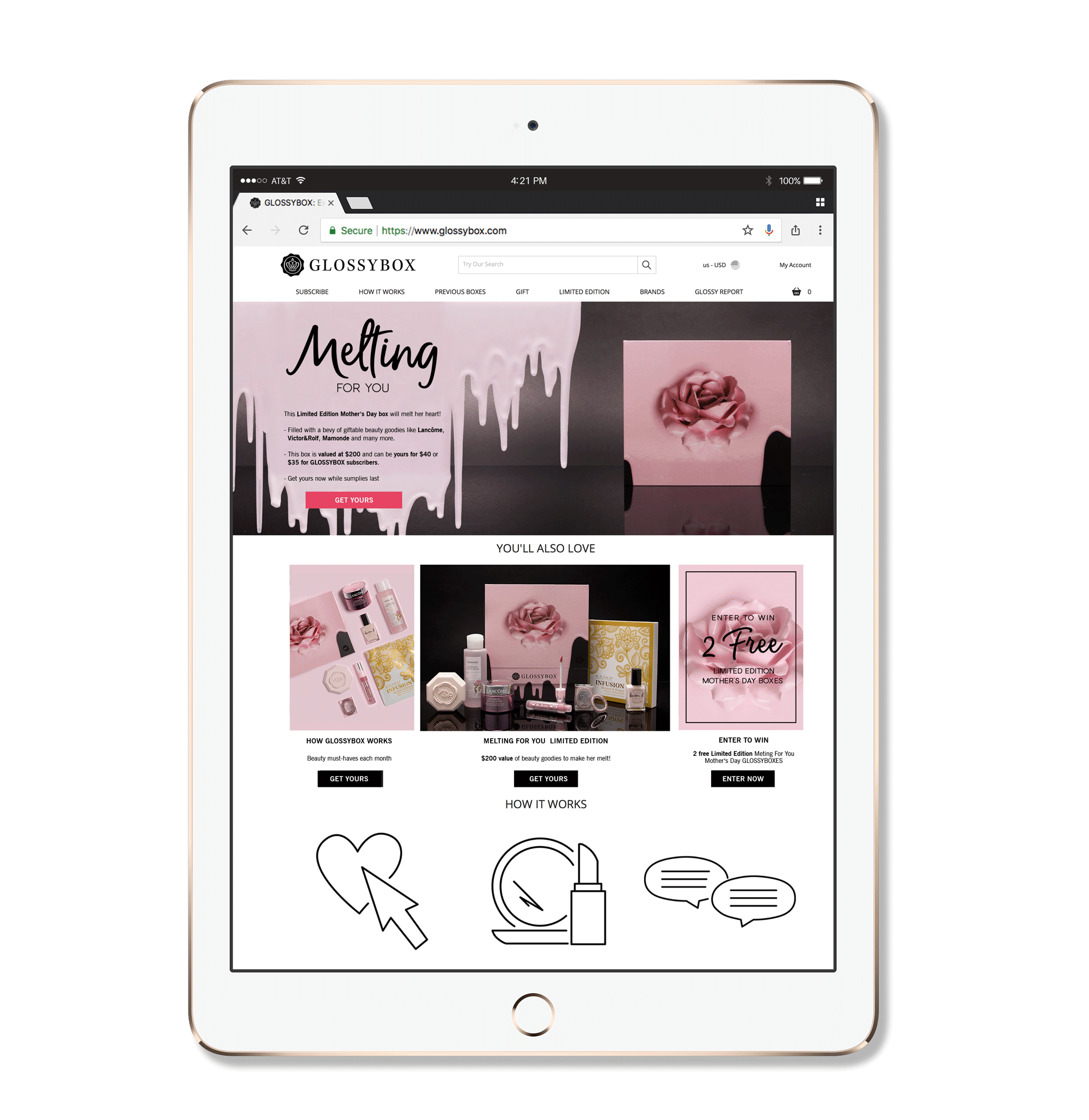 1-week website takeover promoting this limited edition box. Increasing sales and traffic.