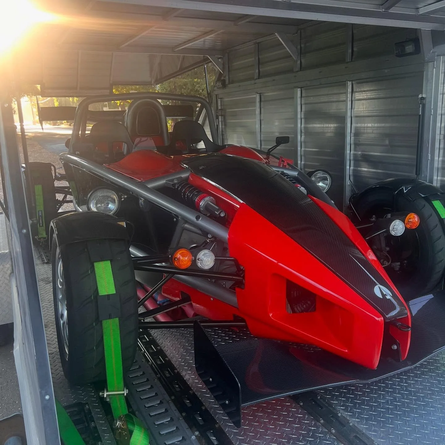 Early morning delivery of an Ariel Atom3.