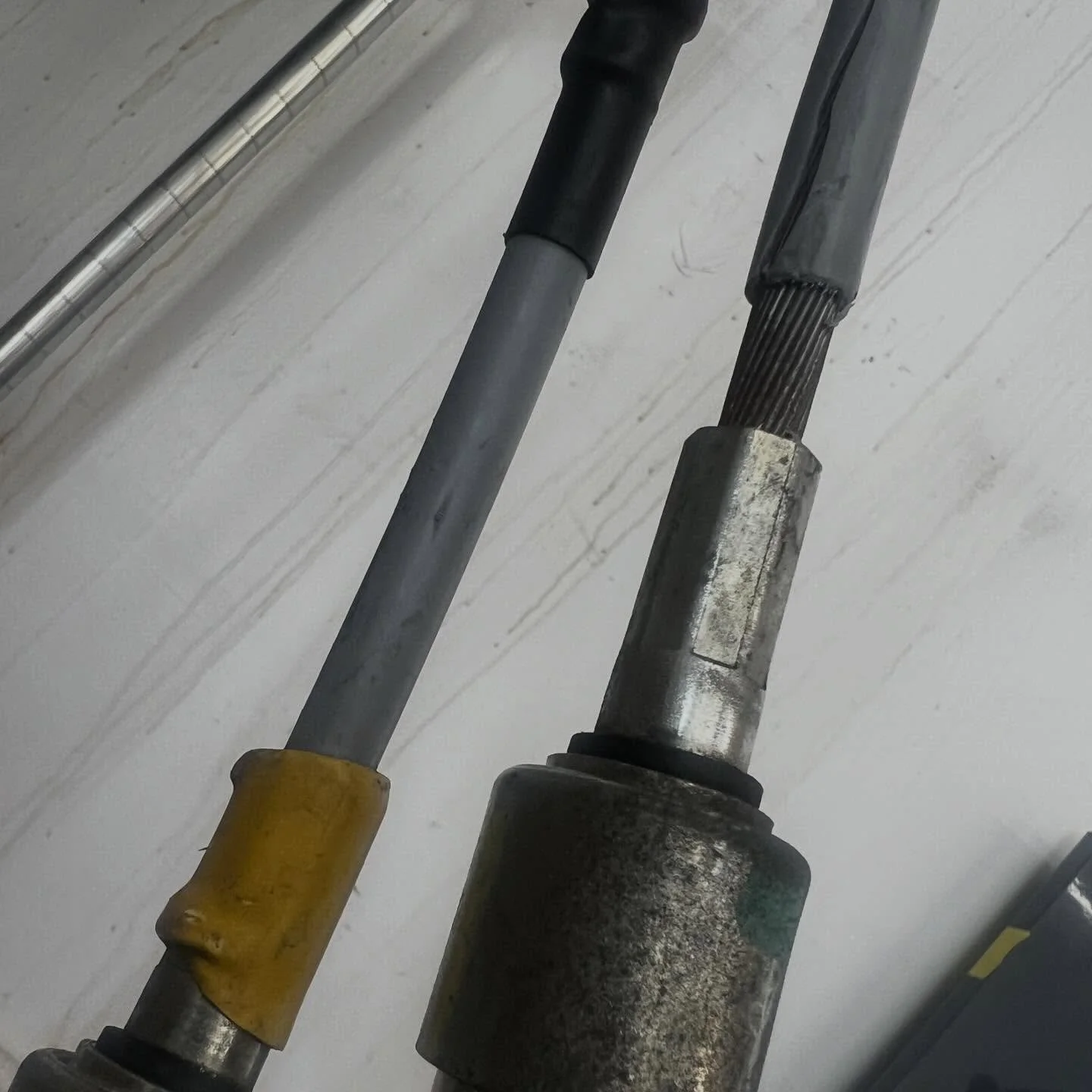 Broken shifter cables on this Evora resulted in longer, rubbery feeling throws.  We swapped them out with our stronger more positive cables.  Springs were swapped front to rear and car was aligned.  She&rsquo;s now sweet as can be!  These NA Evoras a