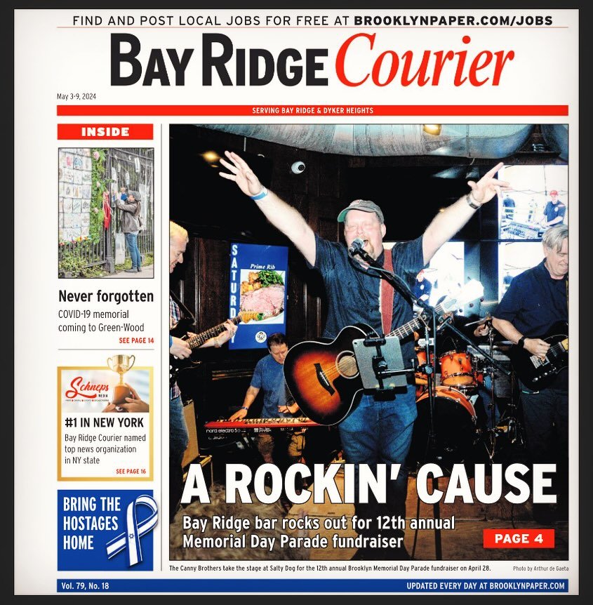 Hot off the press, thank you to the Bay Ridge Courier and the Bay Ridge Memorial Day Parade Committee for a real good time last week.  Now run on out and get yourself a copy and don&rsquo;t forget the Bay Ridge Memorial Day Parade on Monday May 27th.