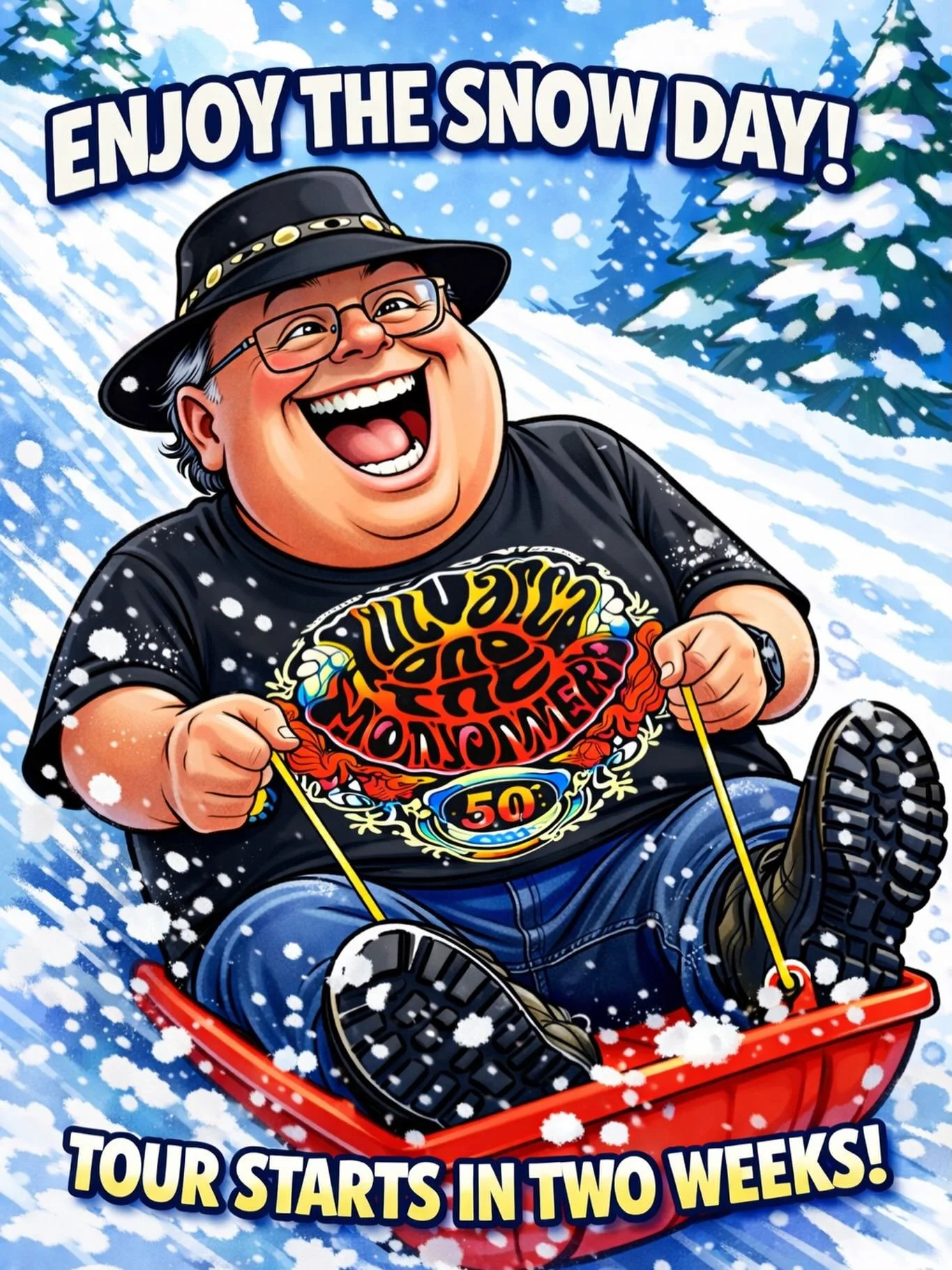 For those of you stuck inside for the next 24 hours, you can always listen to the CBB on Spotify, Apple Music or all social media platforms. Remember the winter tour starts up in just two weeks, so start doing your 16oz curls and taking your vitamins