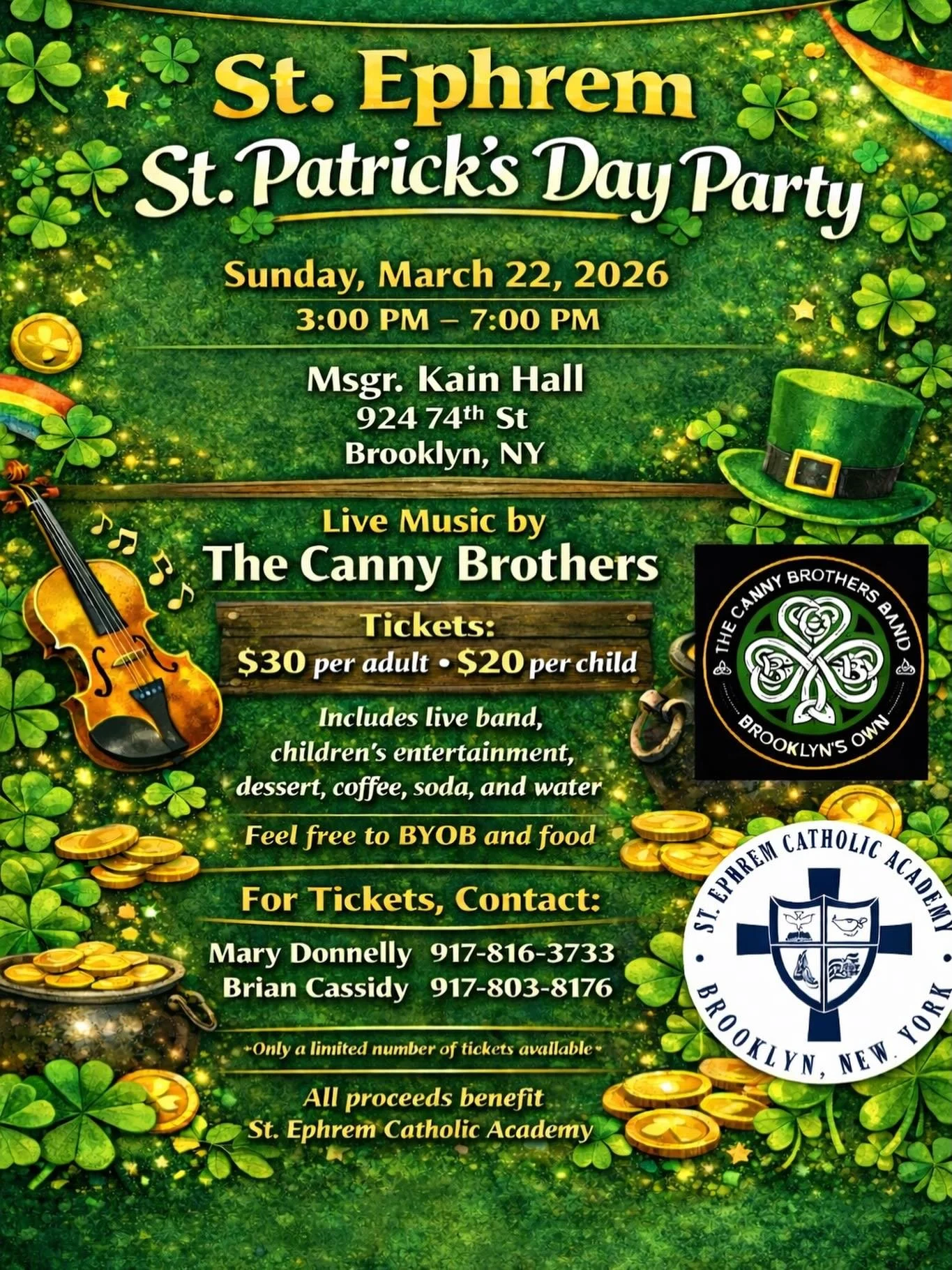 I spy with my little eye (24-52) the best after party for the Bay Ridge St. Patrick&rsquo;s Parade. We&rsquo;ll be coming home to St. Ephrem&rsquo;s Gymnasium to close out this year&rsquo;s parade season. Book your tickets/tables now!!! #brooklynsown
