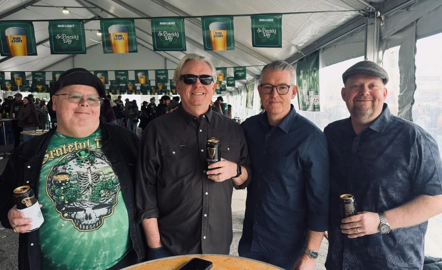 We&rsquo;ve made it to the Bronx and the Big Tent is starting to fill up outside the @wickedwolfbx The parades in full swing and we start at 1pm. So make your way over and see us, it&rsquo;s going to be a party!!! #brooklynsown #cbb #celticrootsrock 