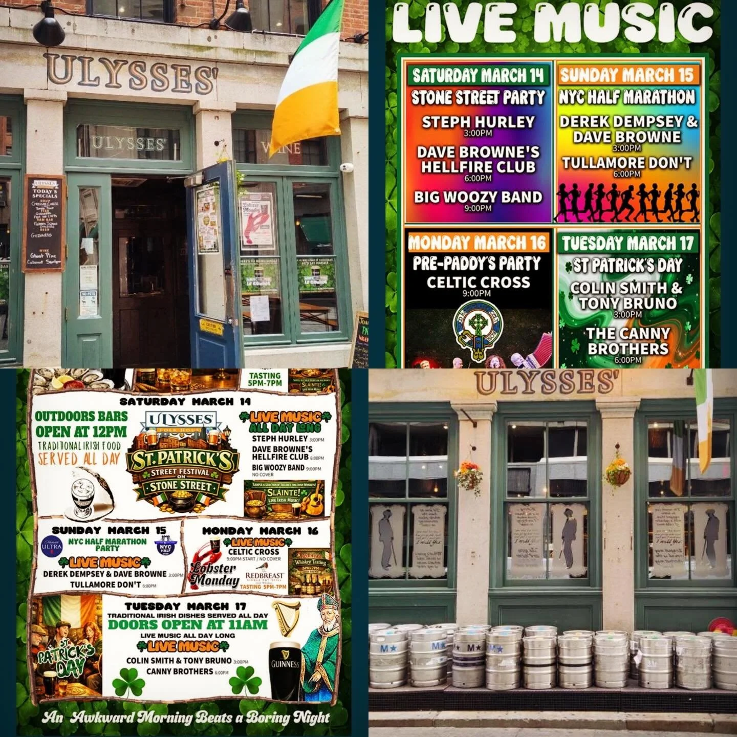 The doors open tomorrow at 11am. @ulyssesnyc will be serving a full Irish Menu all day long. So don&rsquo;t forget to stop in for the perfect pint, delicious food and fantastic music all day!! We go on at 6pm, see you there!!! #brooklynsown #cbb #cel