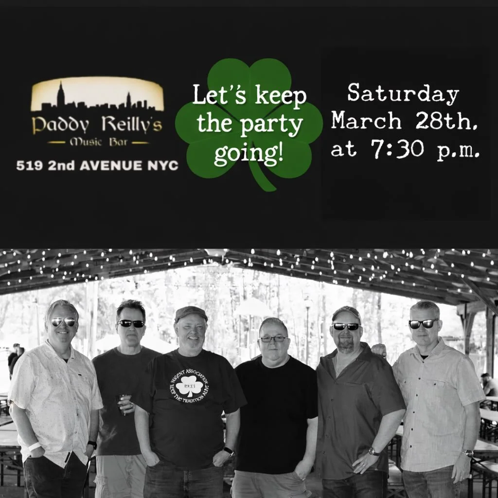 March isn&rsquo;t over yet, let&rsquo;s keep the party going this Saturday March 29th at 7:30pm @paddyreillys #brooklynsown #cbb #celticrootsrock #paddyreillysmusicbar #nyc
