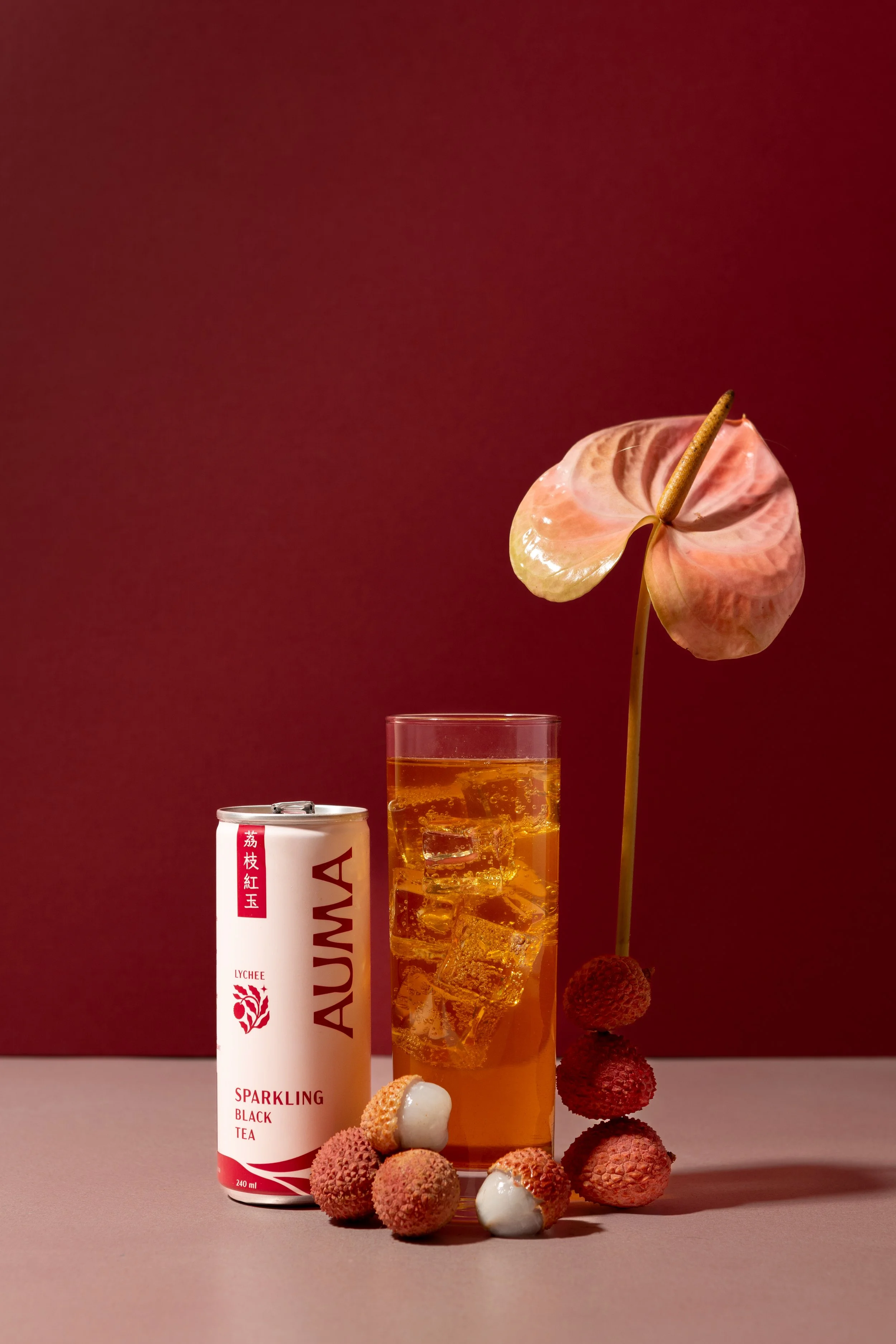 AUMA Sparkling Tea + Studio Product Photography 
