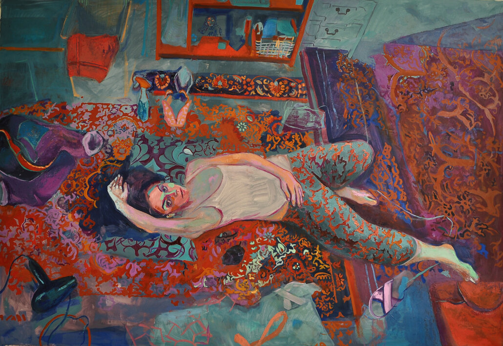 Azin is Getting Married, oil on canvas, 56" x 82", 2020