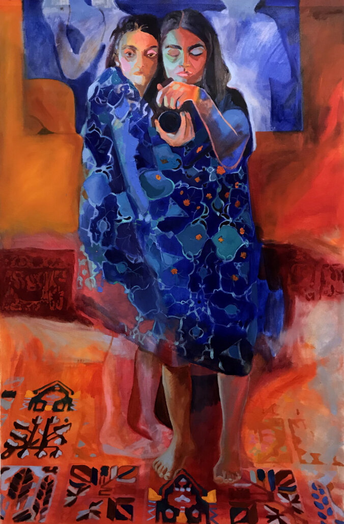 Blue, oil on canvas, 55" x 35", 2019