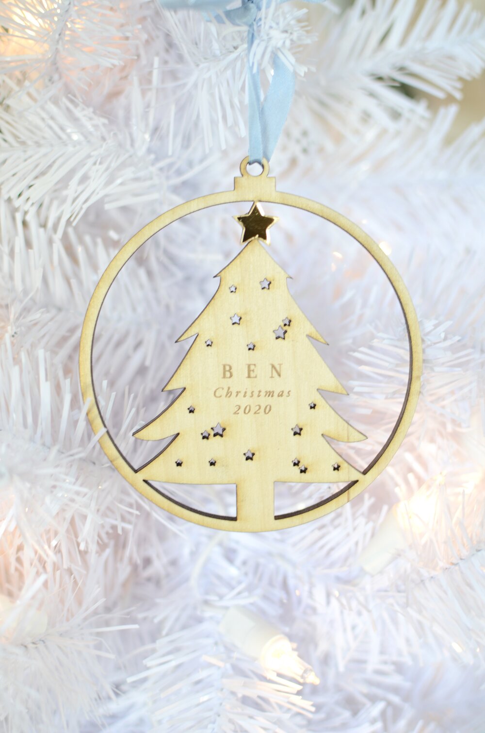 Monogram Ornaments, Christmas Tree Acrylic Ornament to monogram