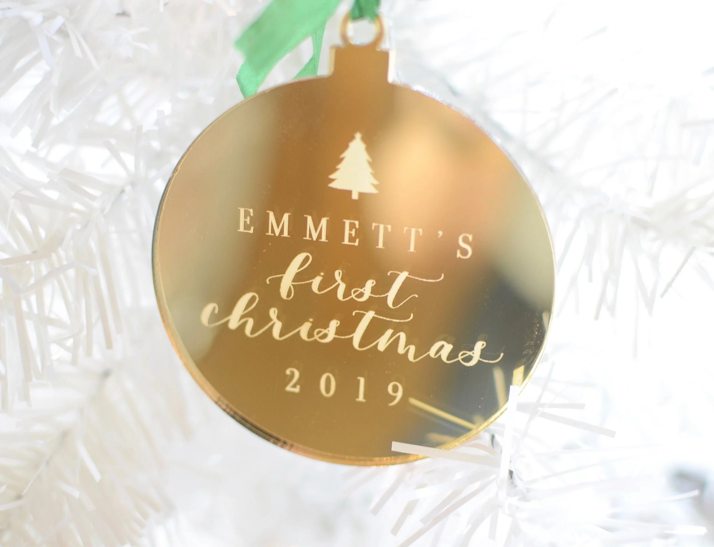 Baby's First Christmas Ornament, Custom Hand Lettered Calligraphy Laser Cut  Engraved, Baby Christmas, 1st Christmas, newborn, Keepsake — Do Tell