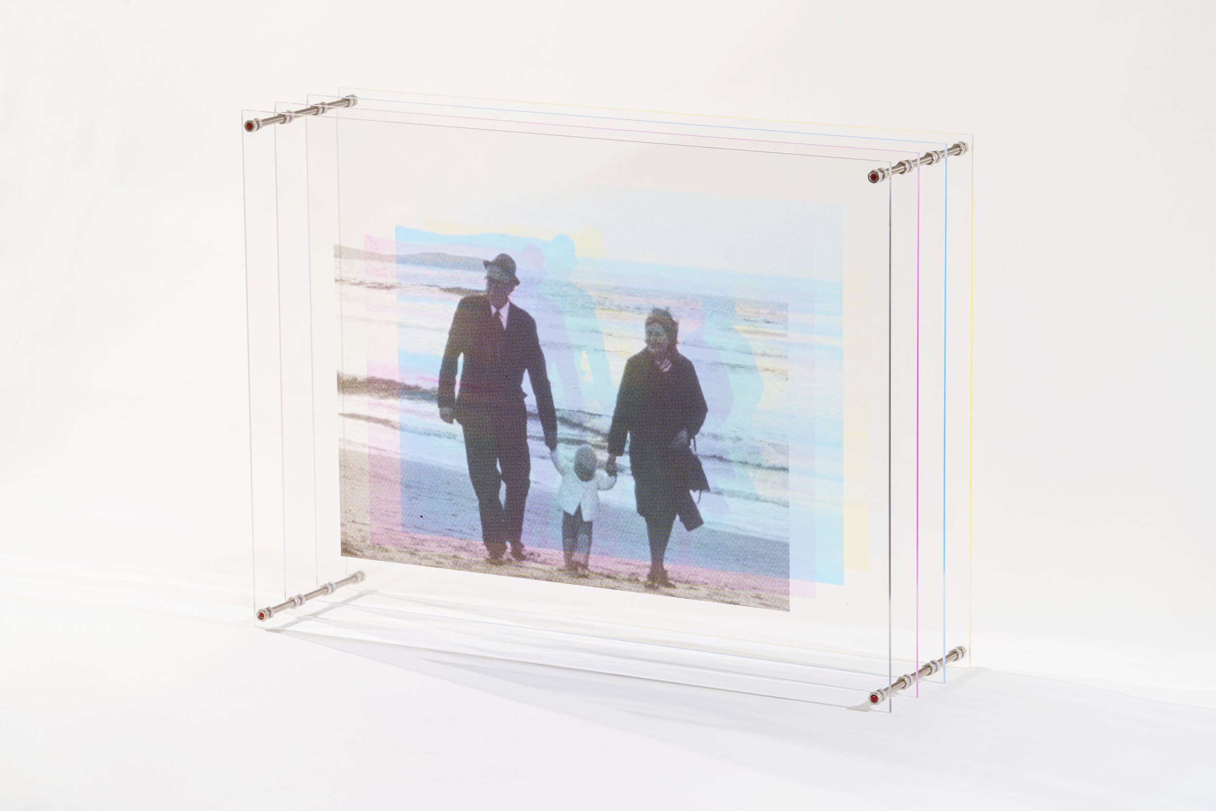 Silketrykk på plexiglass, 56x76x20 cm