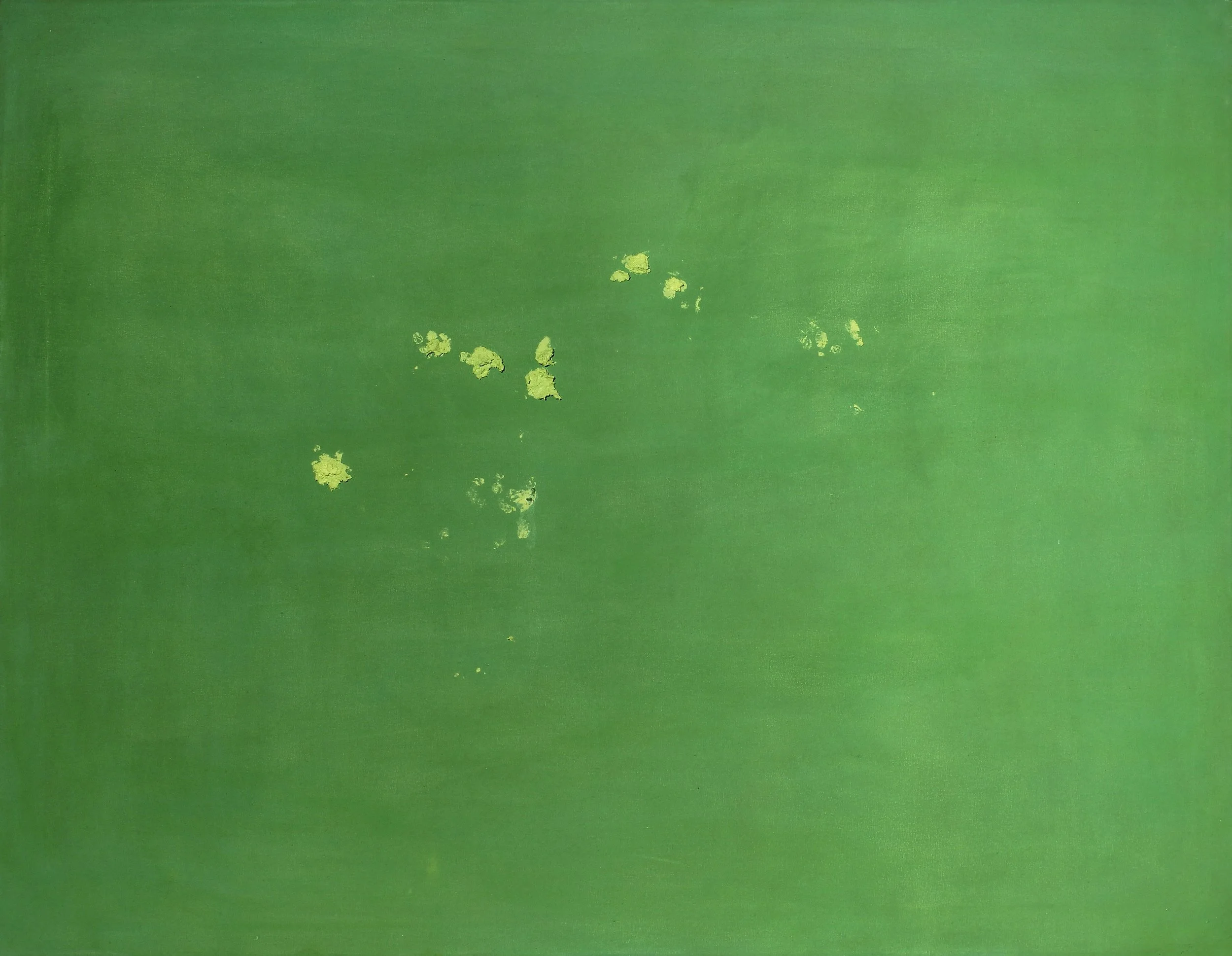 It's so green ! #3  2016,     oil and wax on canvas,52 x 40 