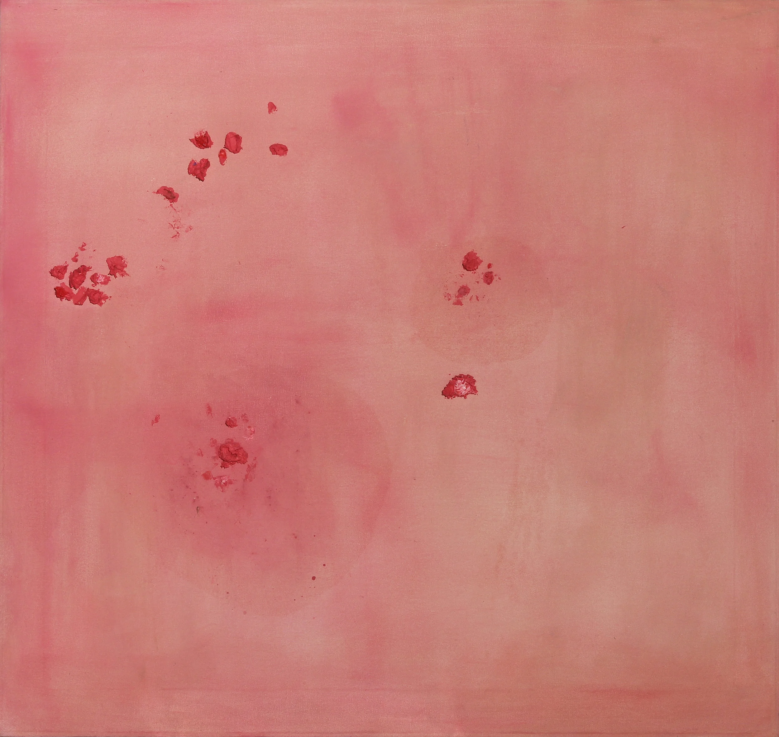 smells like a rose # 4 2016,  oil, dried flower and wax on canvas, 36 x 34