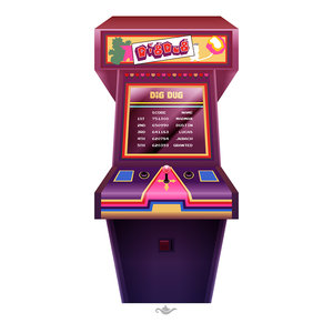 Dig Dug Arcade Sticker Vinyl Decal Wall Laptop Window Car Bumper Sticker 5