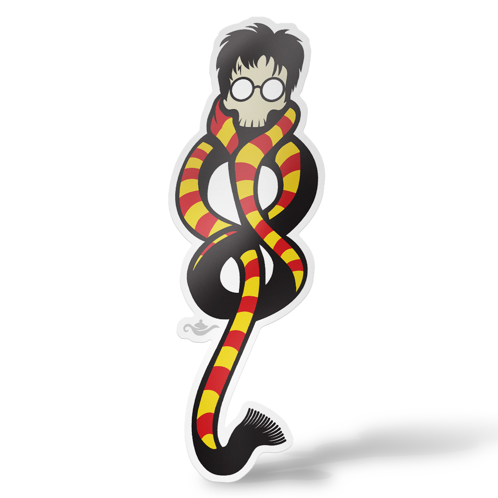**CHOOSE YOUR SIZE** Harry Potter with Gryffindor Scarf Vinyl Sticker/Decal