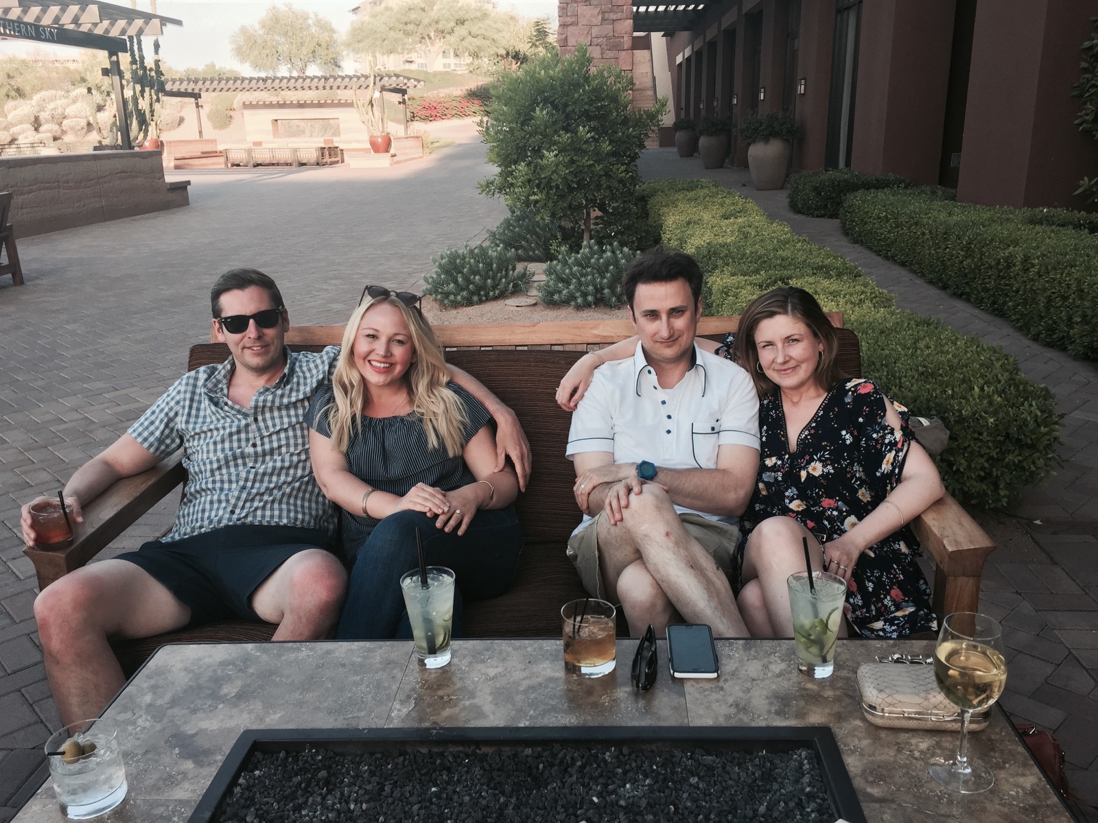 My brother, his now-wife, my husband and me: day four of our honeymoon; day three of our "family-moon" (we spent five days of our two-week Southwest trip with my family in Scottsdale, Arizona)